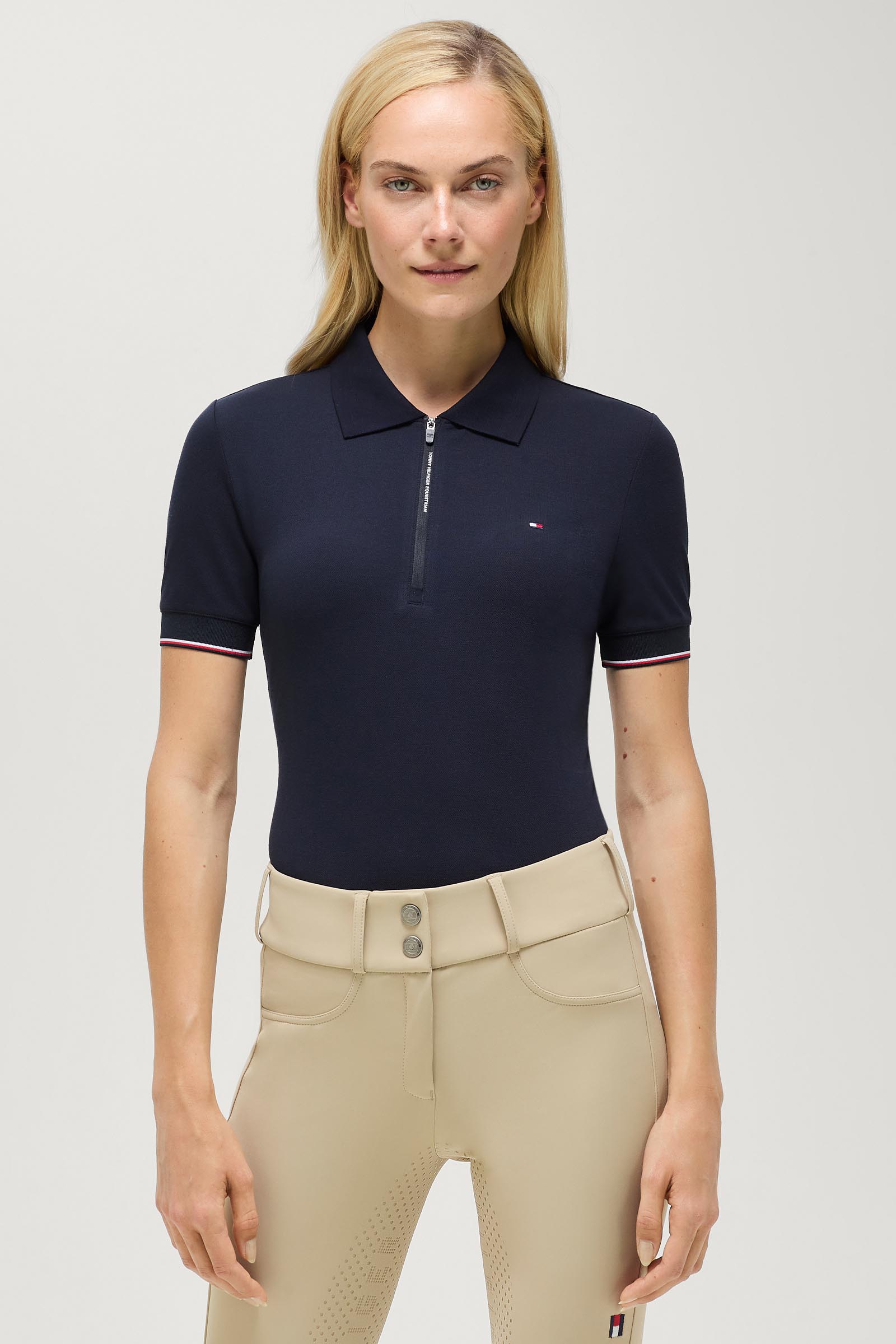 Tommy Hilfiger Equestrian Anaheim damska koszulka polo z zamkiem