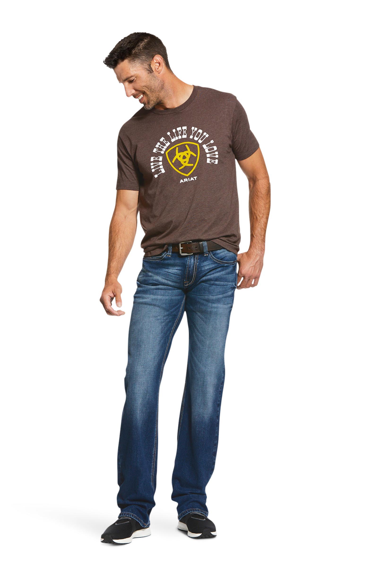 Ariat Nassau M7 Rocker Męskie dżinsy o prostych nogawkach