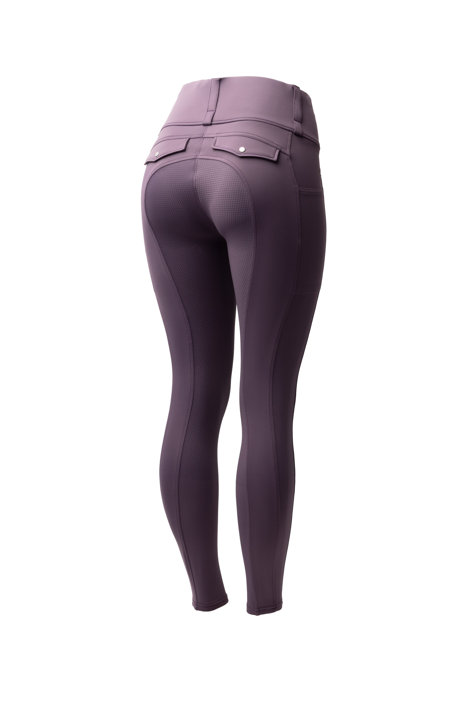 Black Plum Horze Anya legginsy jeździeckie damskie z pełnym silikonowym lejem UPF 50+