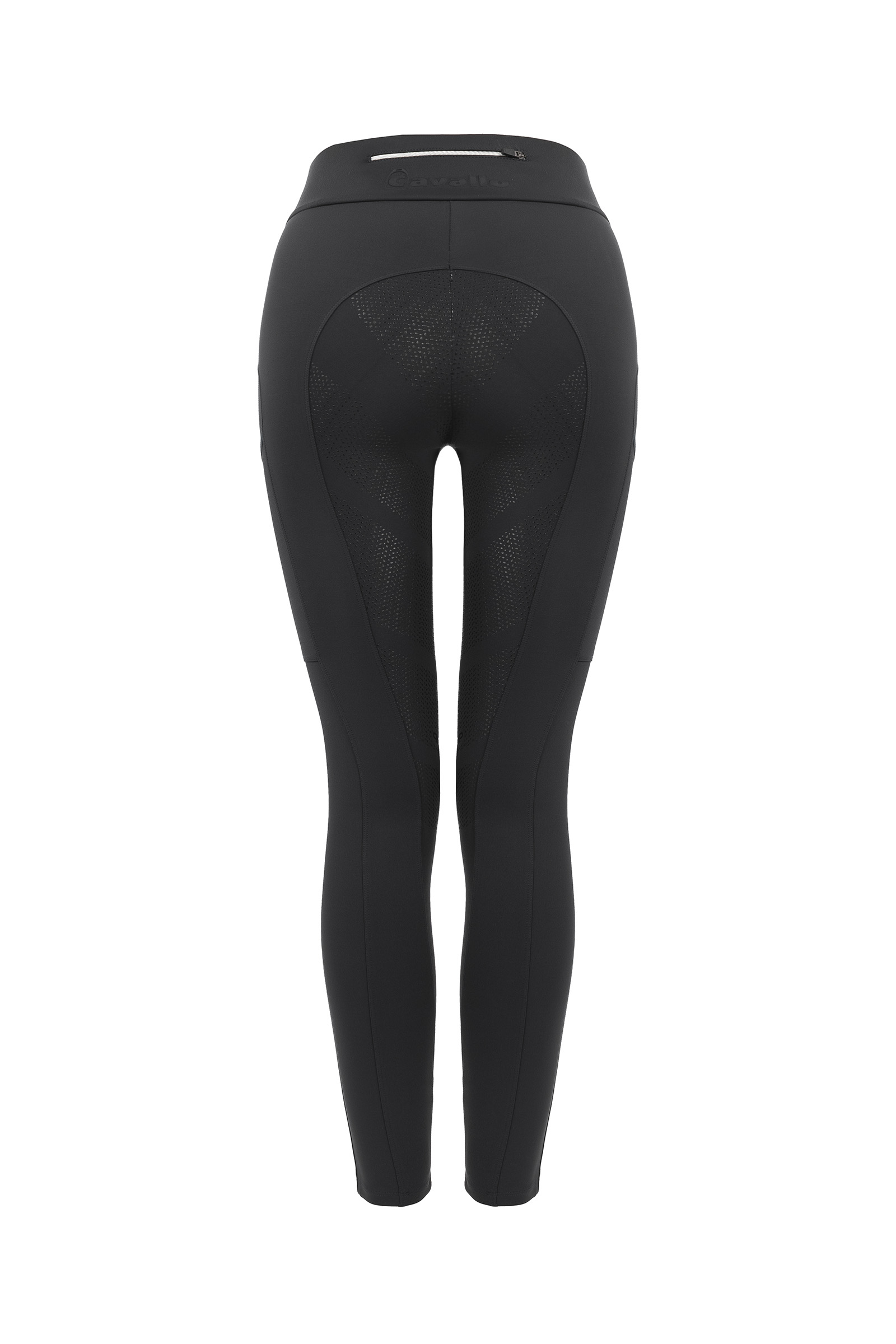 Graphite Dark grey Cavallo Leyla Grip Damskie legginsy jeździeckie z pełnym lejem