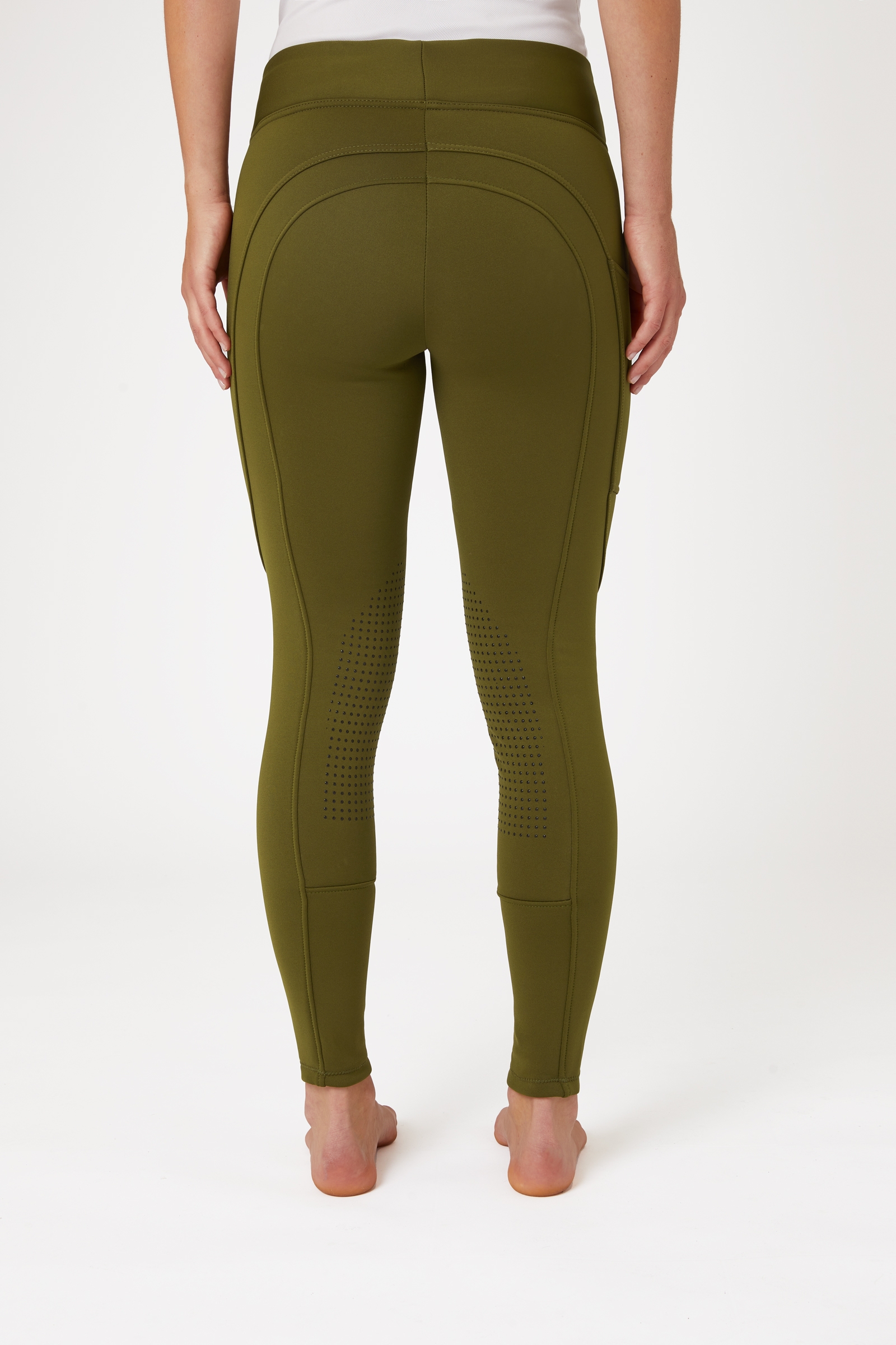 Horze Active Zimowe legginsy damskie z lejem kolanowym i kieszenią