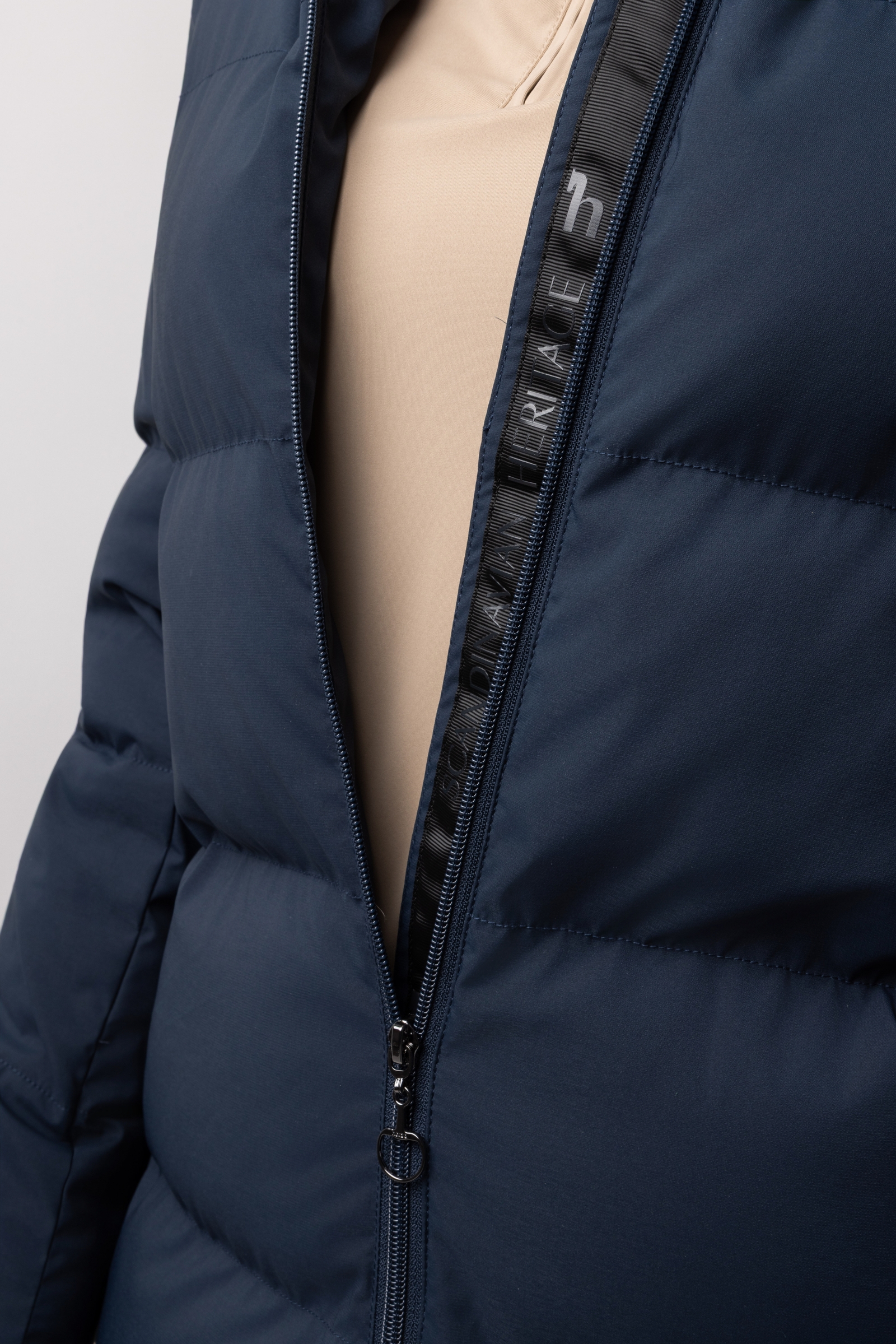 Horze Paloma długi pikowany płaszcz damski