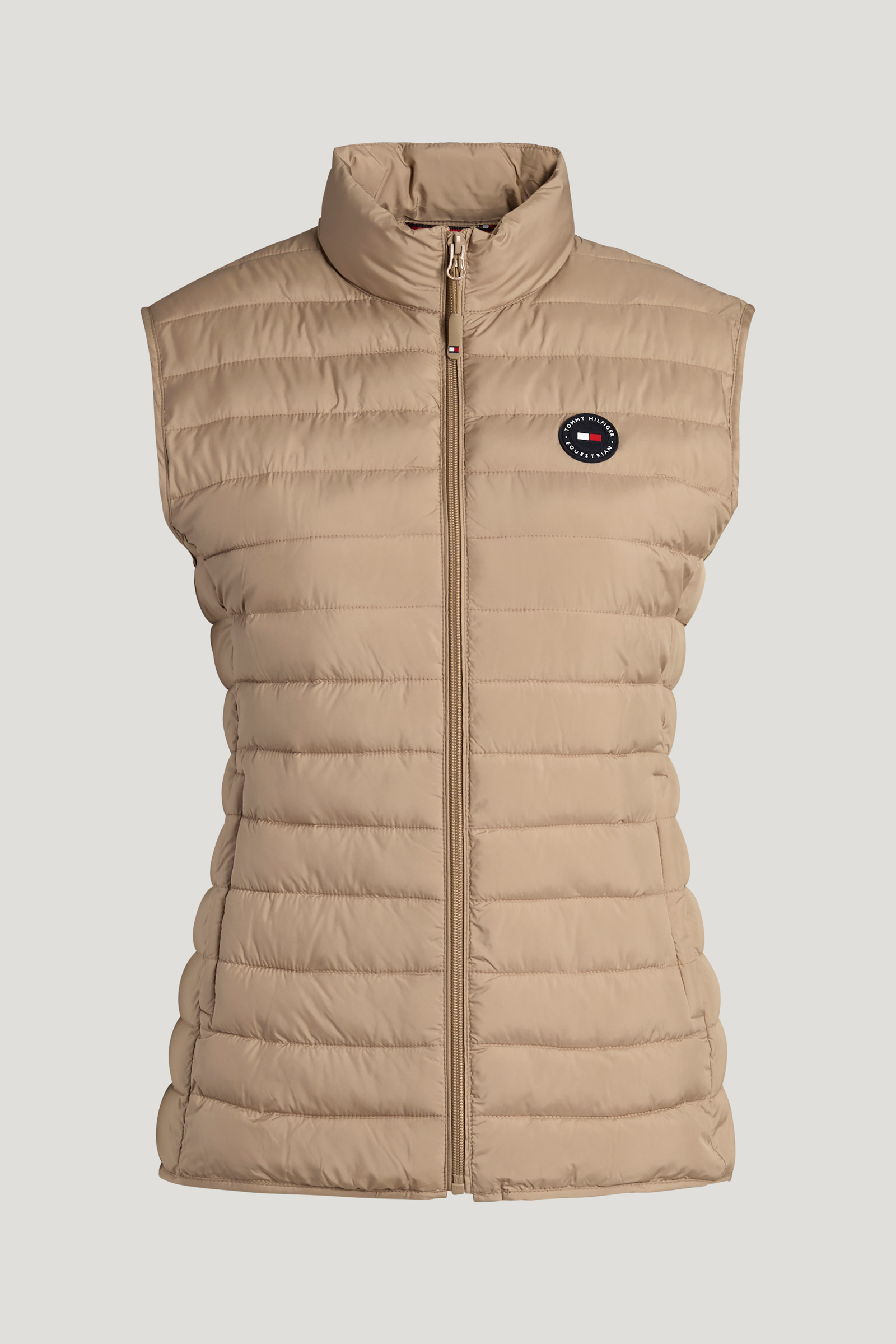 Beige Tommy Hilfiger Equestrian Serano damska kamizelka pikowana