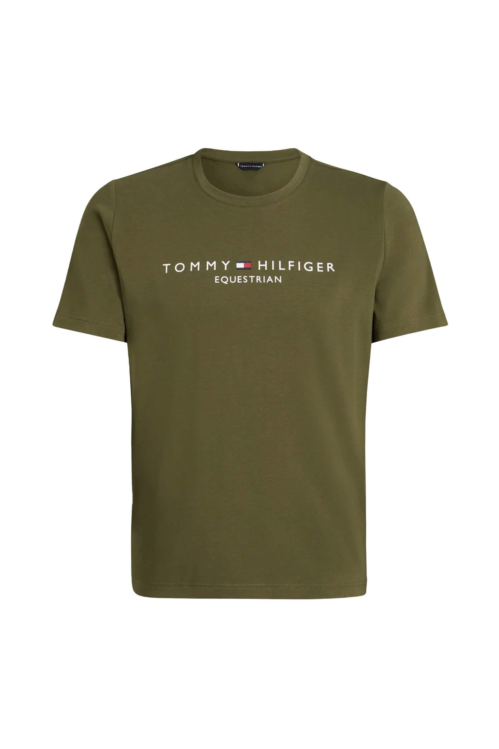 UTILITY OLIVE Tommy Hilfiger Equestrian Williamsburg T-shirt z grafiką i krótkim rękawem