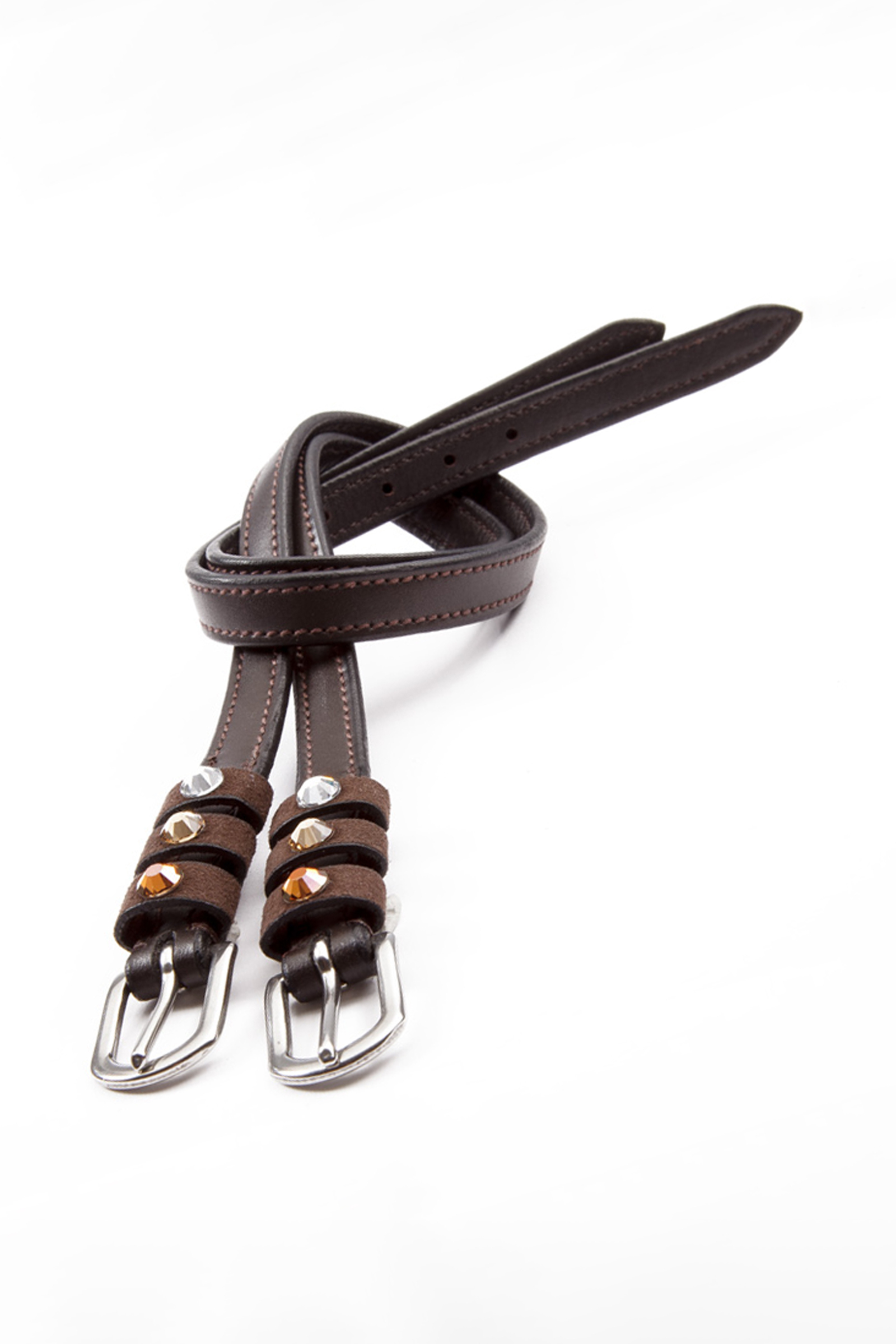 Brown/Brown/White Kavalkade Seasons Dreams Paski do ostr&oacute;g