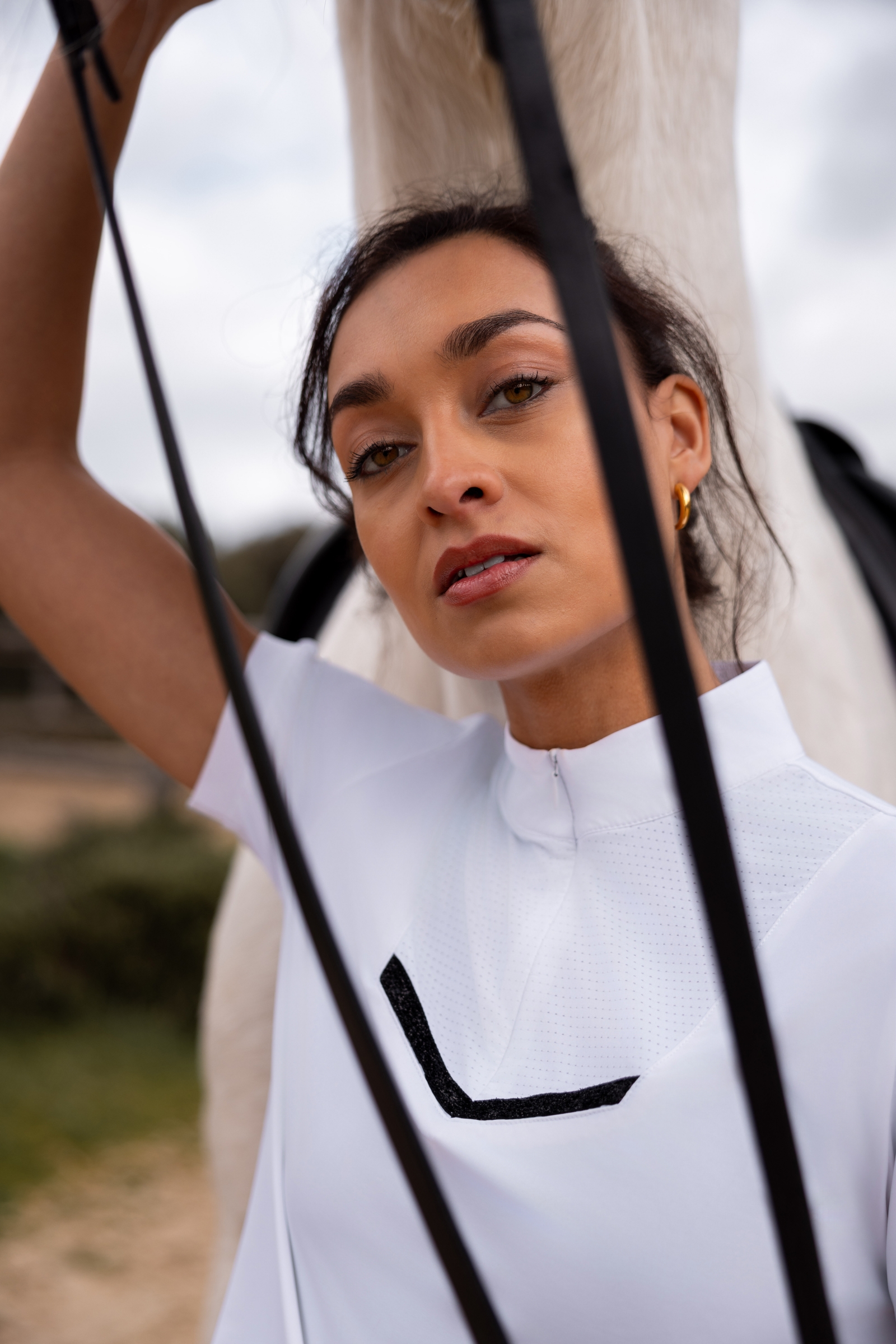 Horze Taylor Damska błyszcząca koszulka konkursowa