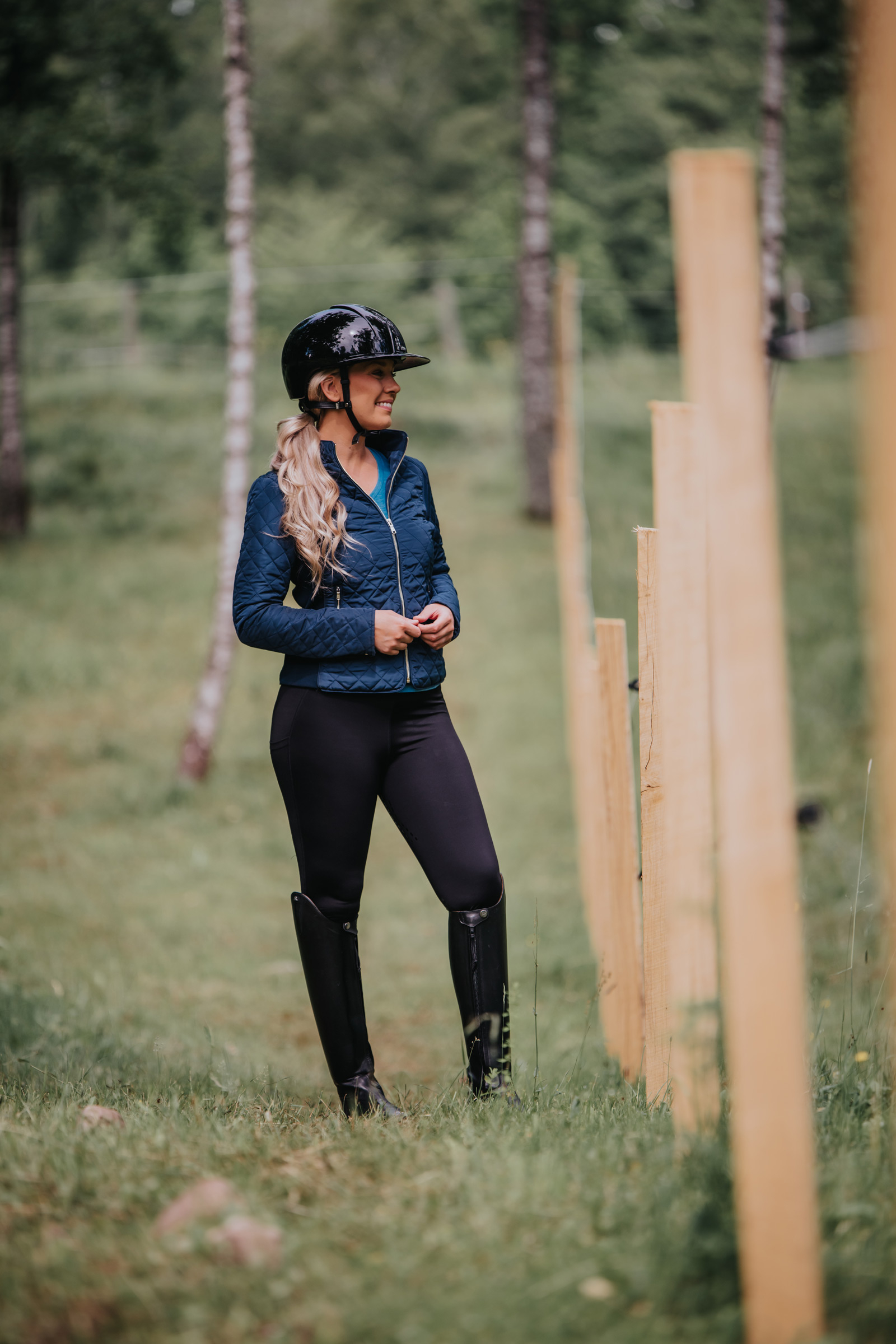 Mountain Horse Flora Techniczne Legginsy jeździeckie z pełnym lejem