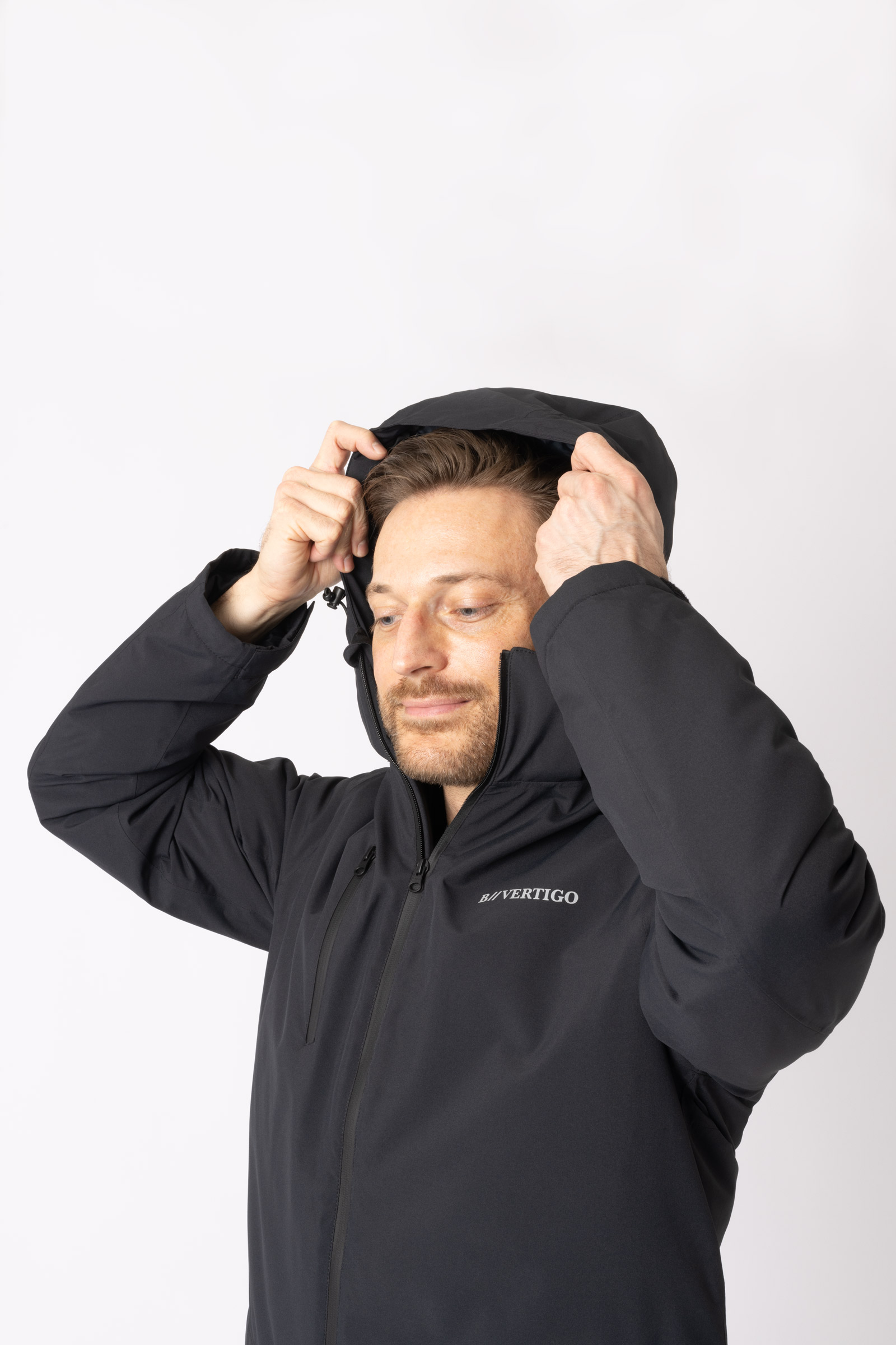 B Vertigo Milo Nieprzemakalna kurtka męska o wydłużonym kroju
