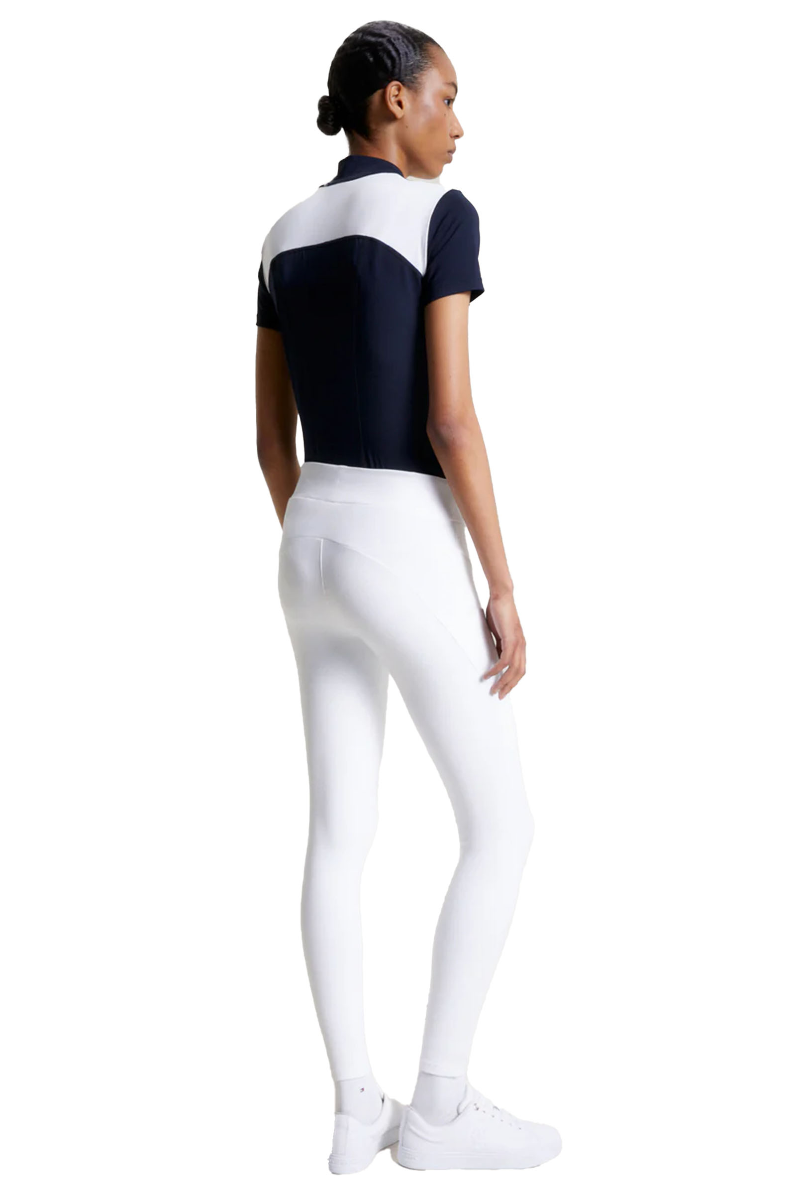Th Optic White Tommy Hilfiger Equestrian Elmira Legginsy Na Cały Rok z Pełnym Gripem