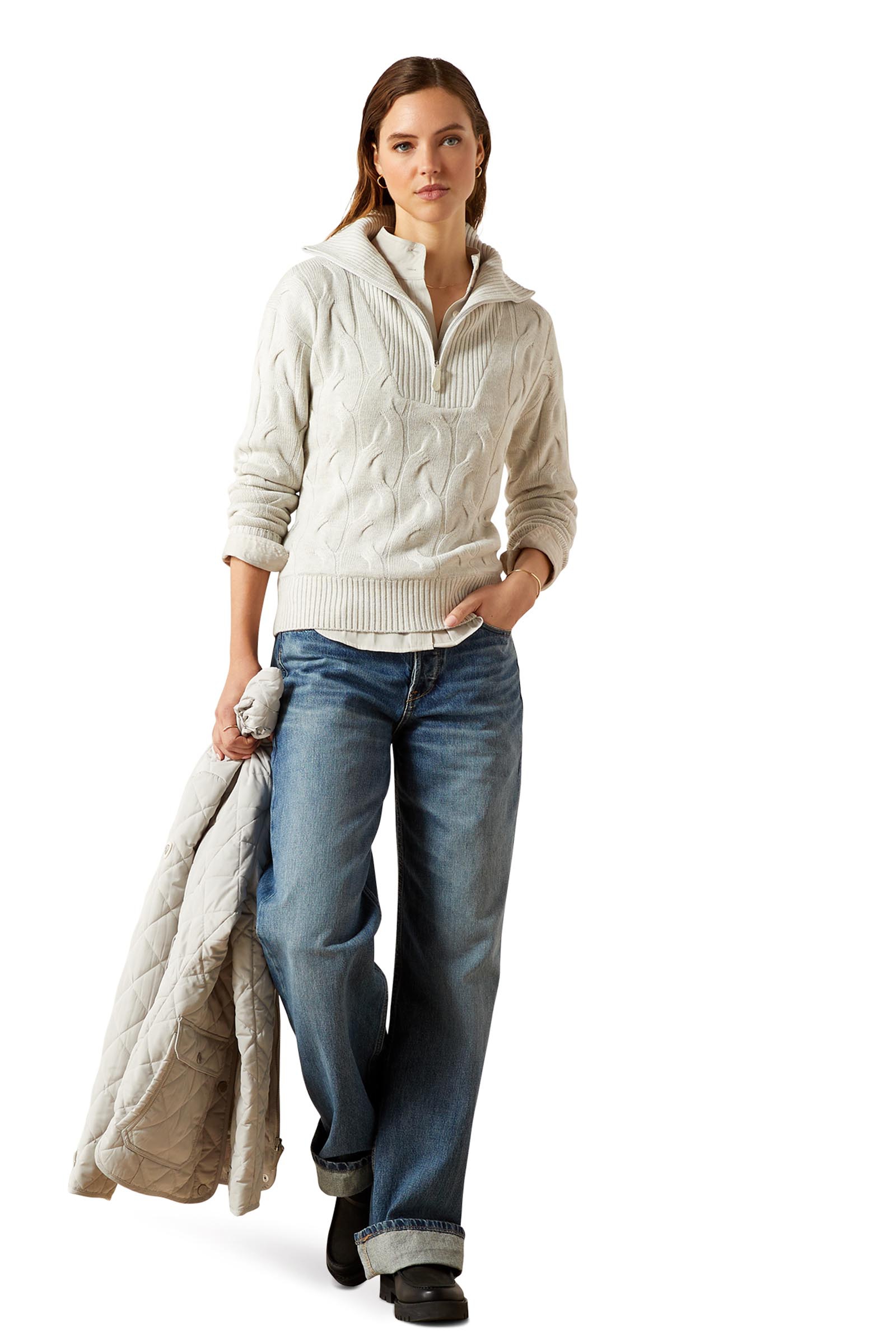 Ariat Alamere Damski sweter z zamkiem 1/2