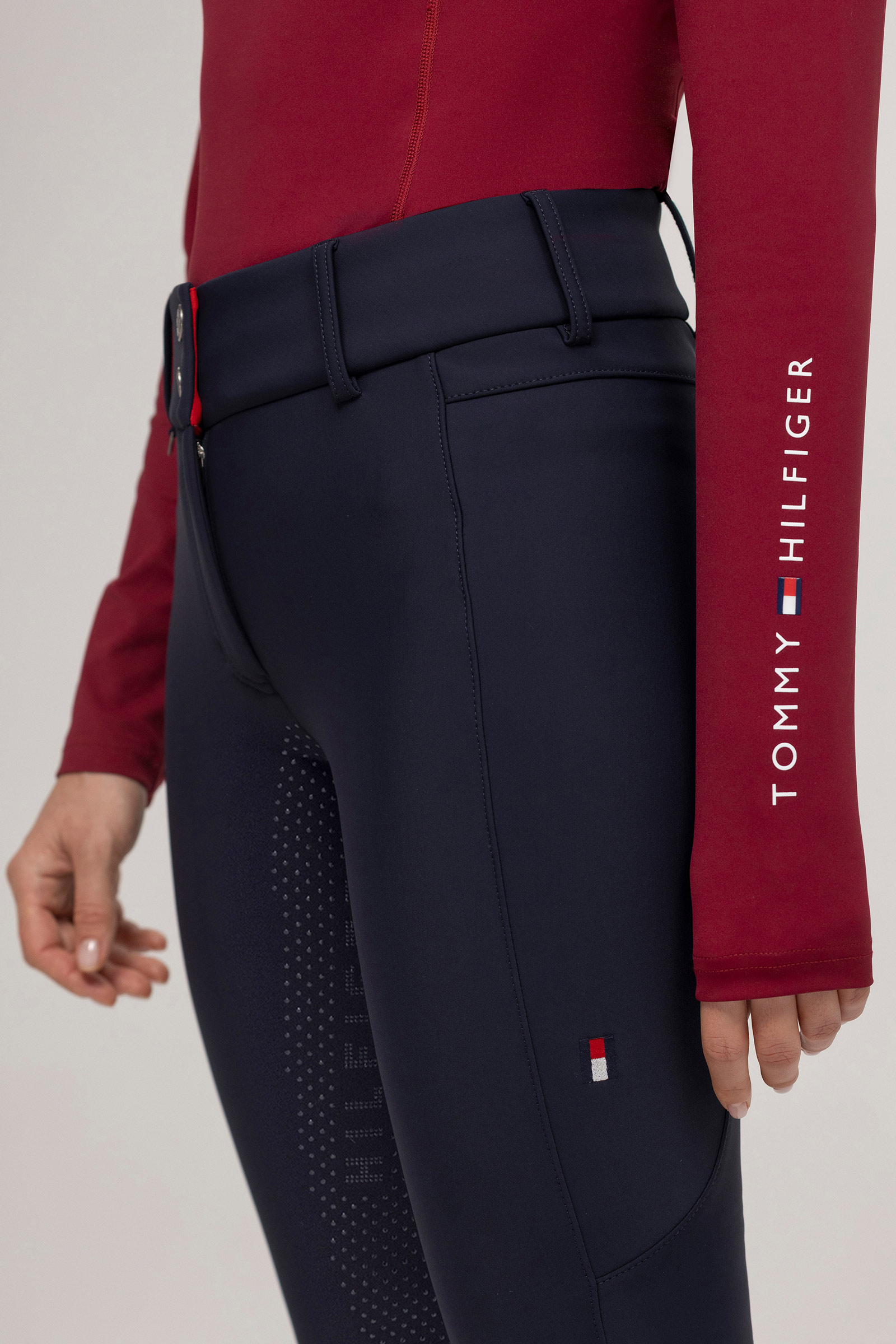 Tommy Hilfiger Equestrian Minnesota Damskie Softshellowe Legginsy Z Pełnym Lejem