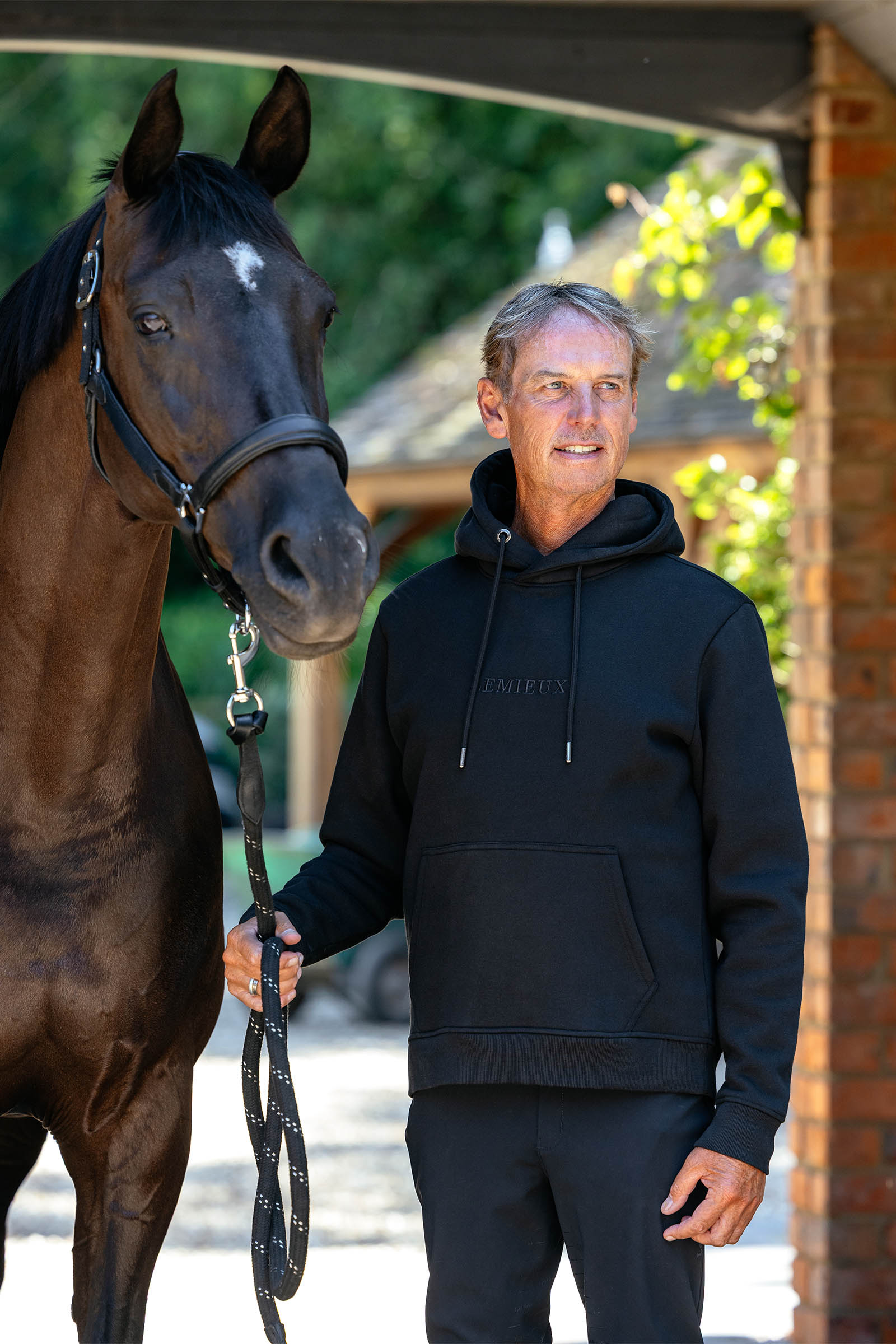 LeMieux męska bluza z kapturem i kieszenią typu kangur