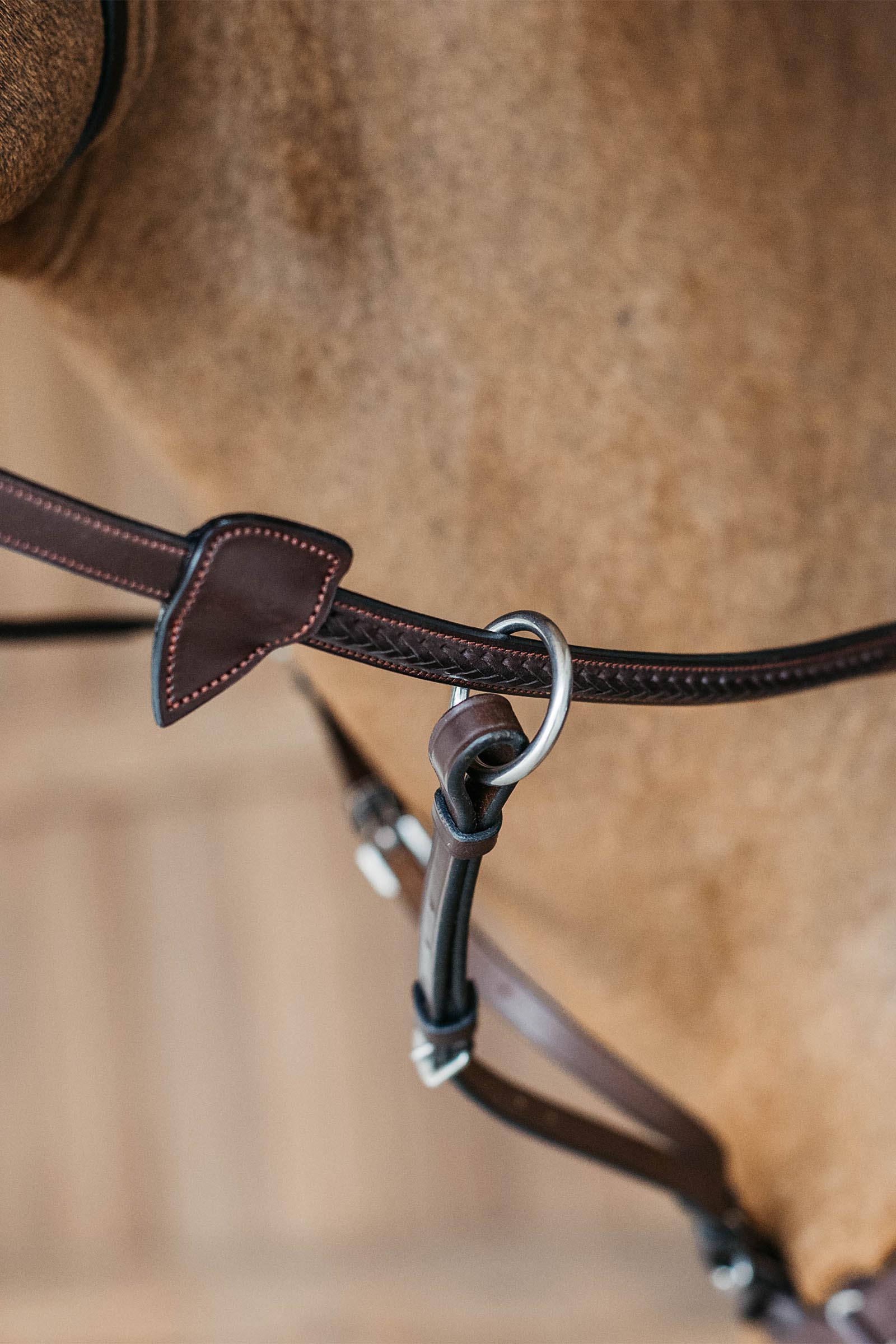 Dy'on New English wodze gumowe (13 mm), plecione, z 7 skórzanymi stopami