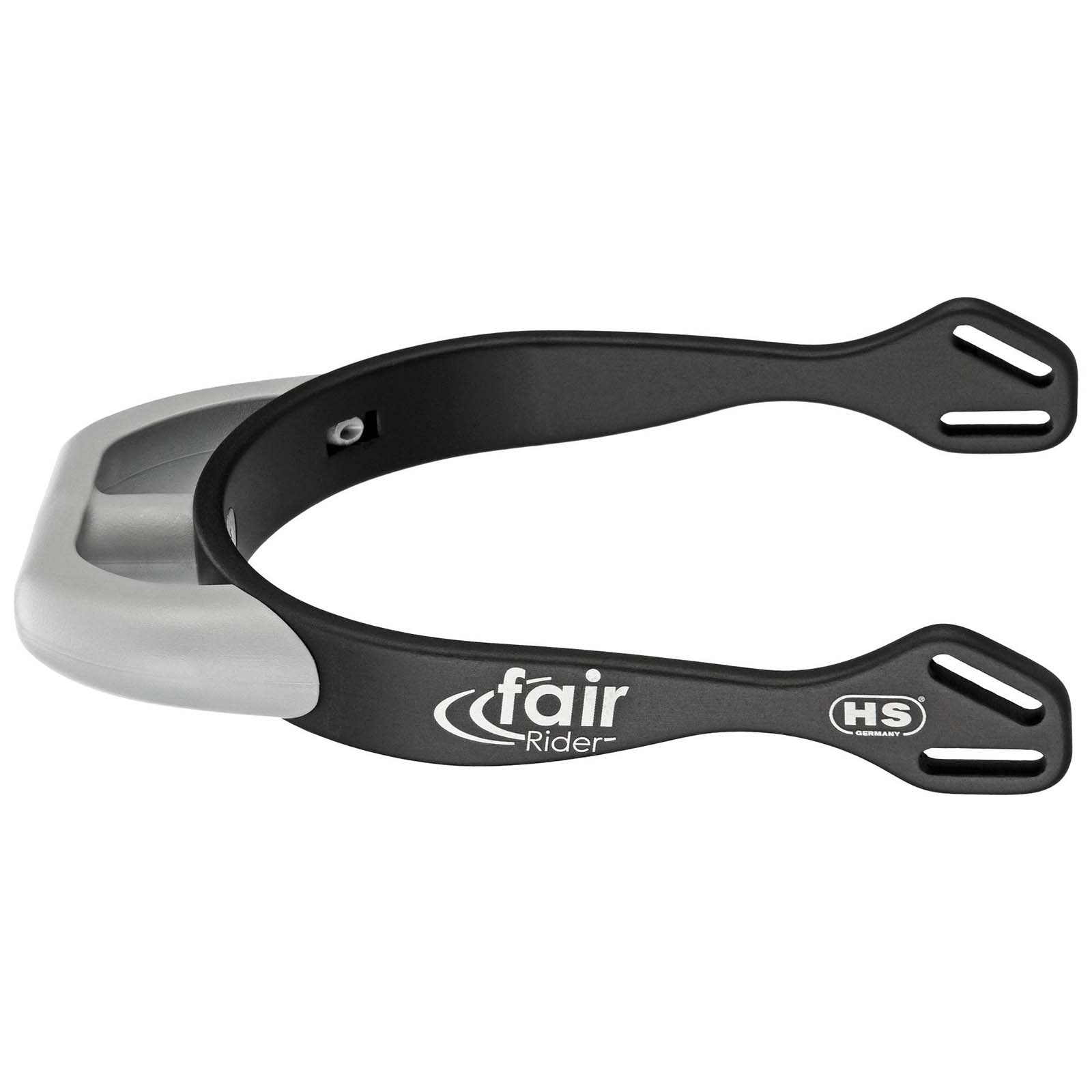 Black/Silver Sprenger FairRider Aluminiowe ostrogi z płaską końcówką 20mm