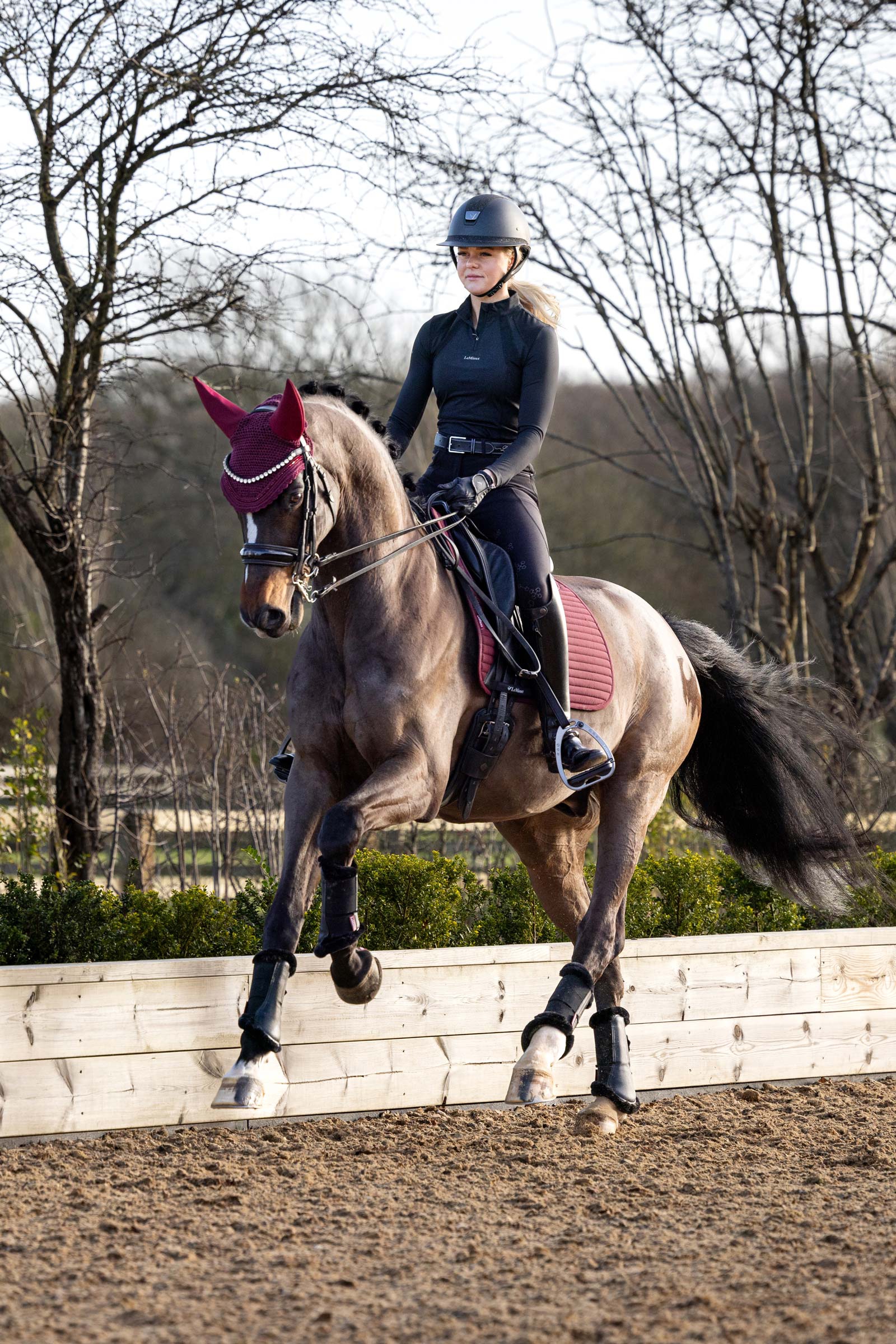 LeMieux Mia oddychająca koszulka z długim rękawem i siateczką
