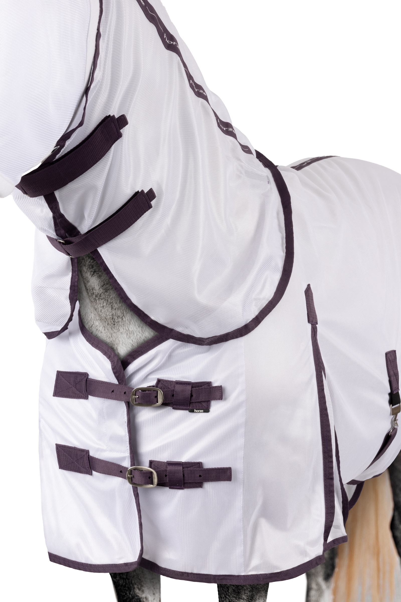 Horze La Paz Derka przeciwko owadom w zestawie z odpinanym kapturem i maską