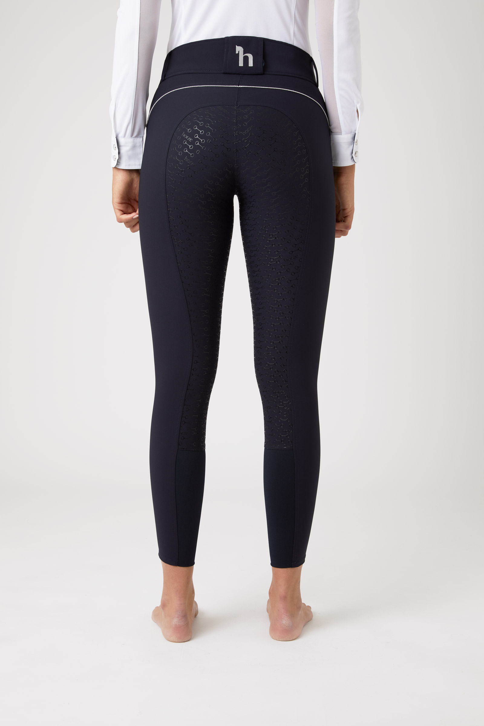 Damskie bryczesy Horze Aubrey z wysokim stanem i pełnym lejem silikonowym