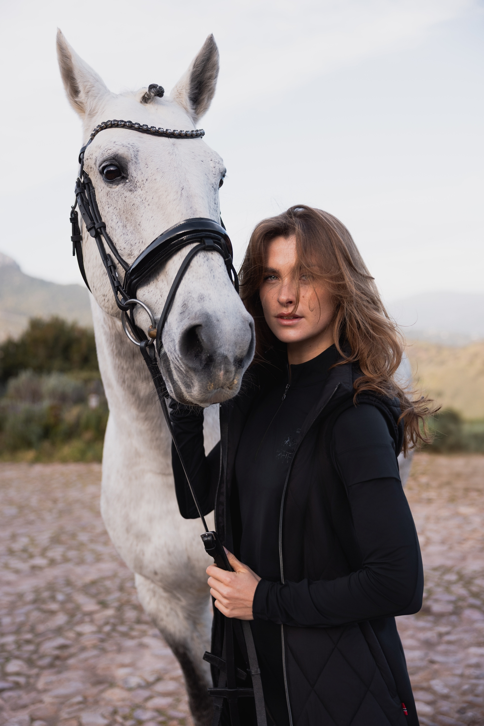 B Vertigo Agnetha damska długa pikowana kamizelka  