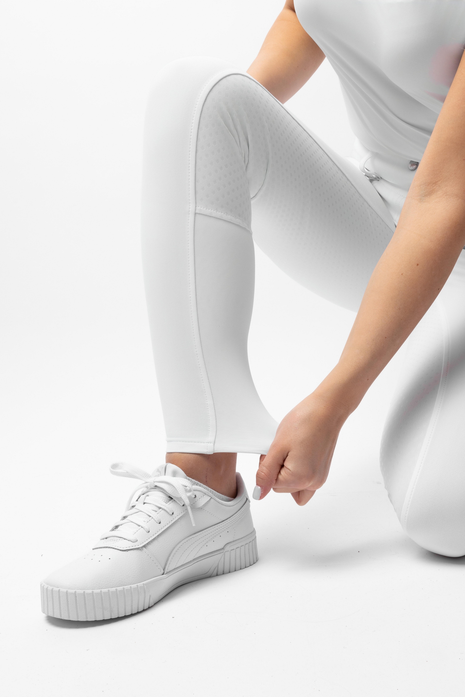 Horze Grand Prix Show Bryczesy z pełnym lejem UPF 50+