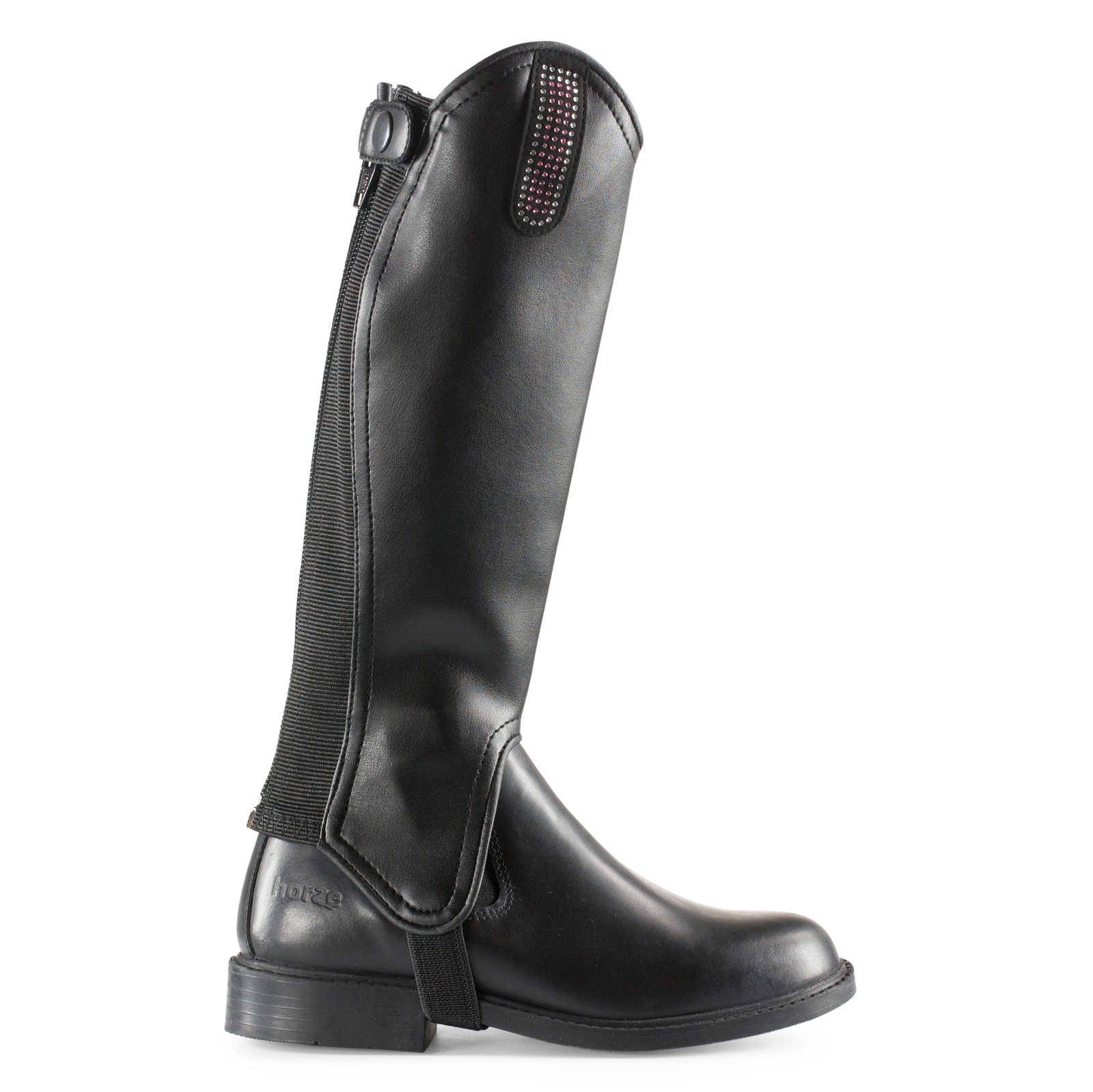 Czapsy dziecięce ze skóry PU Horze, z błyszczącą szlufką