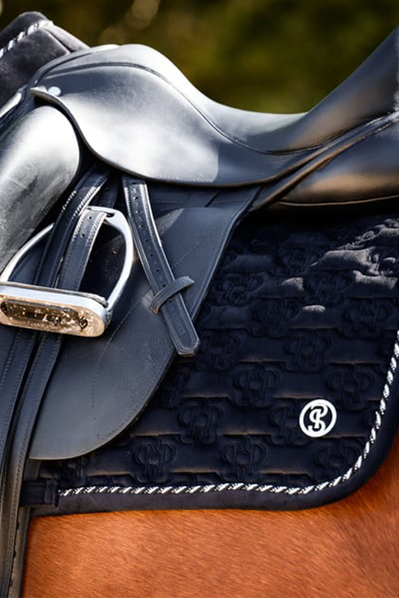 PS of Sweden czapraki Velvet Monogram ujeżdżeniowa