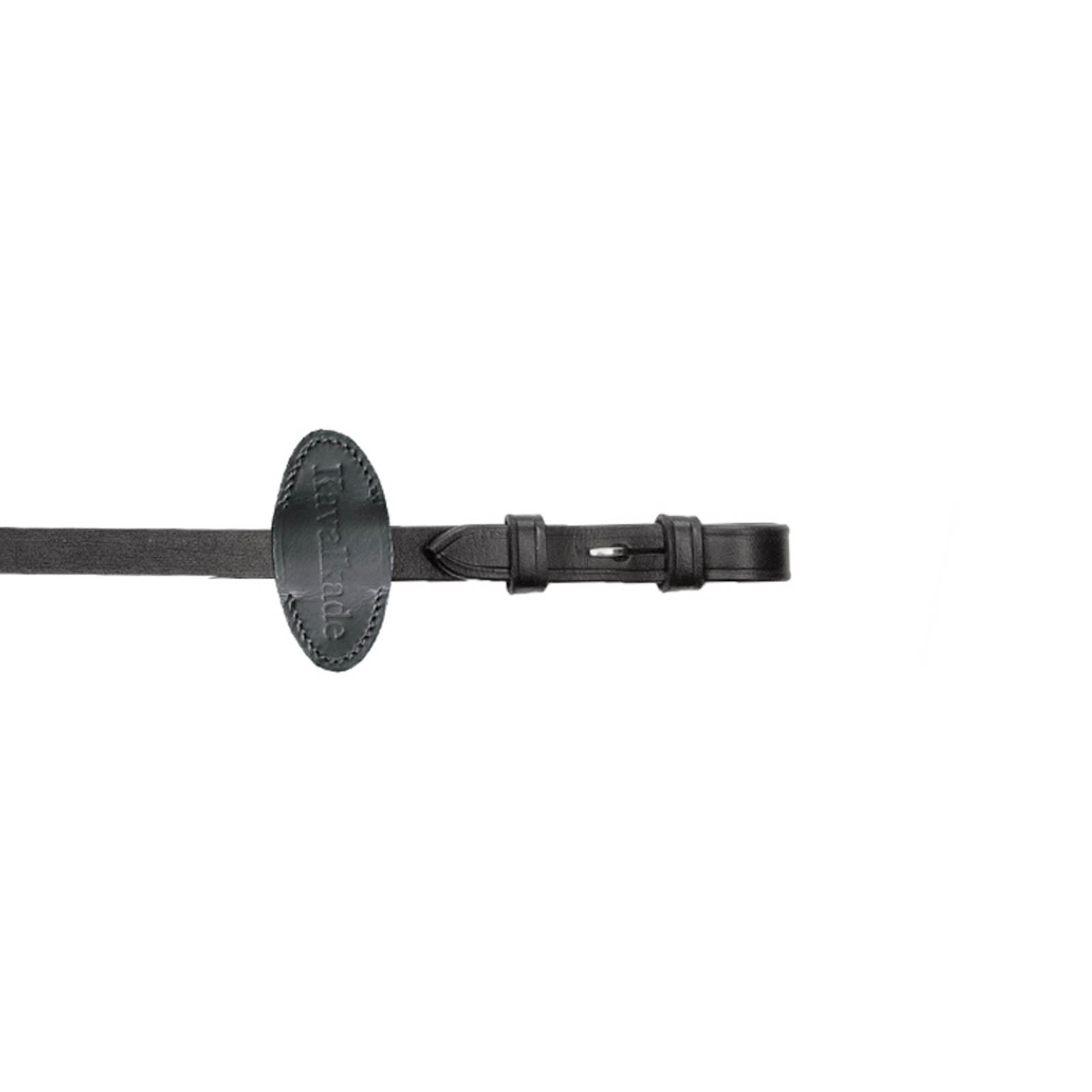 Gumowane wodze Kavalkade z hakiem do uzdy