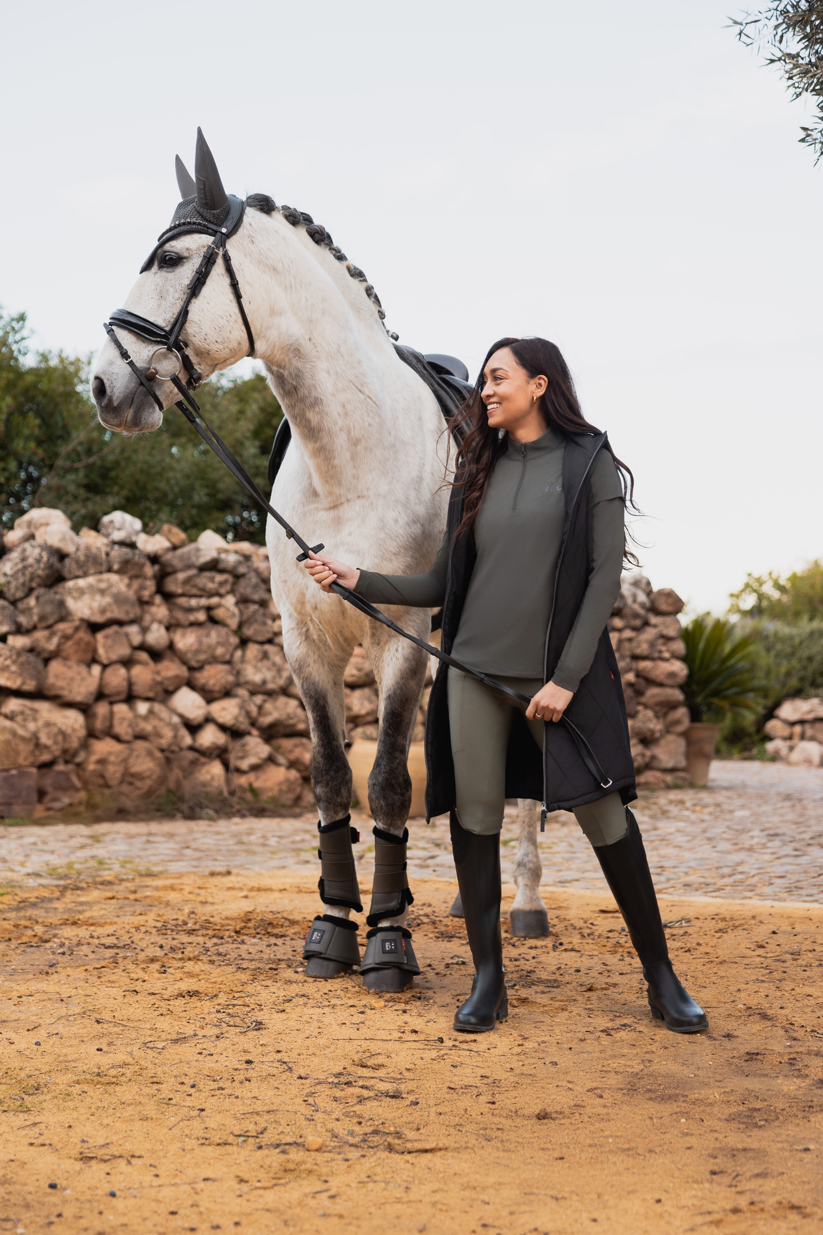 B Vertigo Agnetha damska długa pikowana kamizelka  