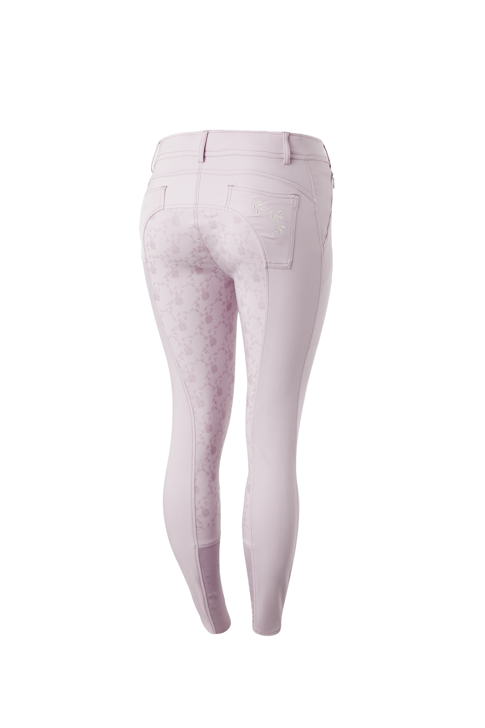 Horze Kaitlin Damaskie bryczesy z pełnym lejem i ozdobnym motywem kwiatowym