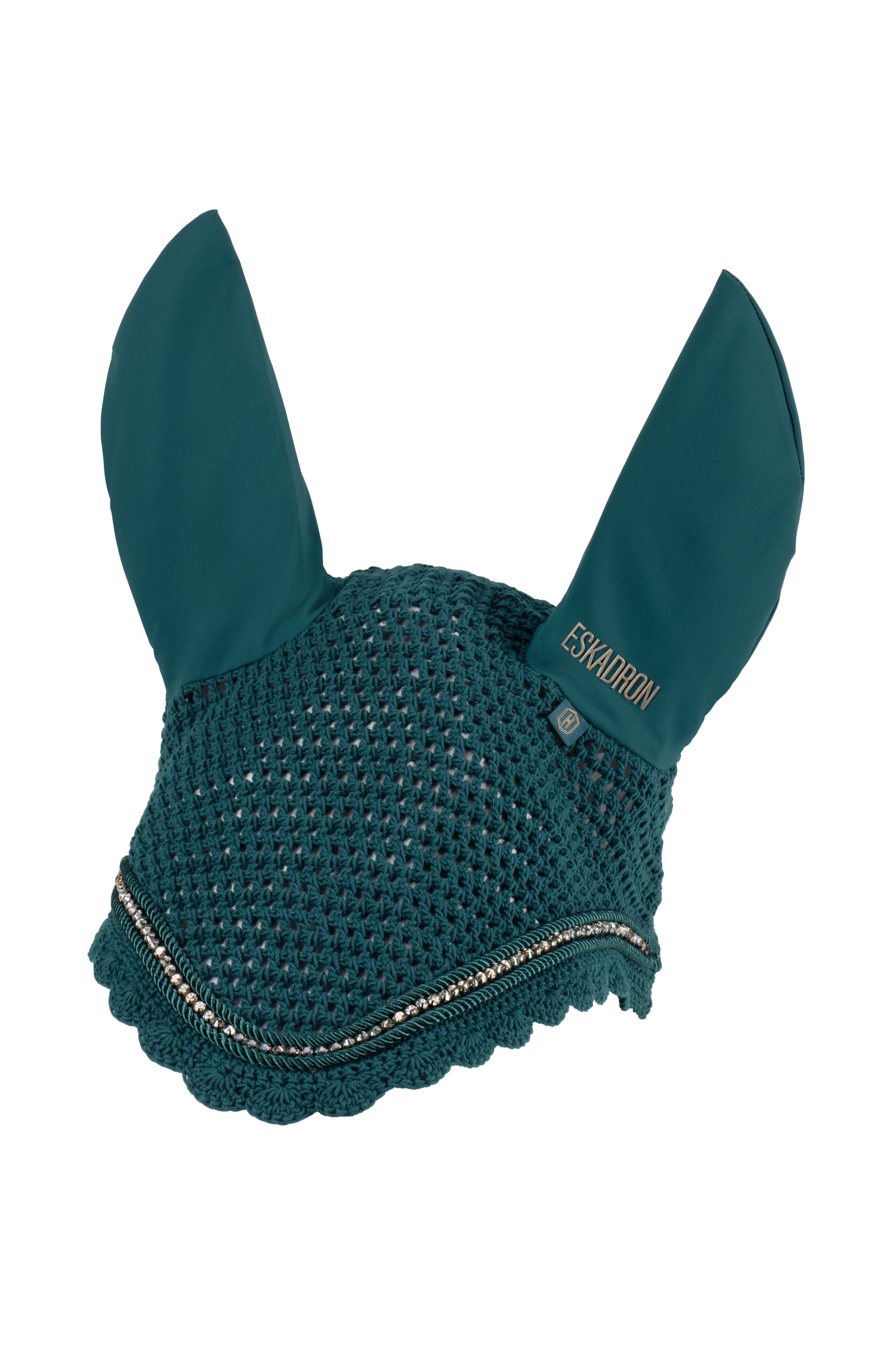 Vintage Green Eskadron Heritage AW24 Crystal Nauszniki dla konia