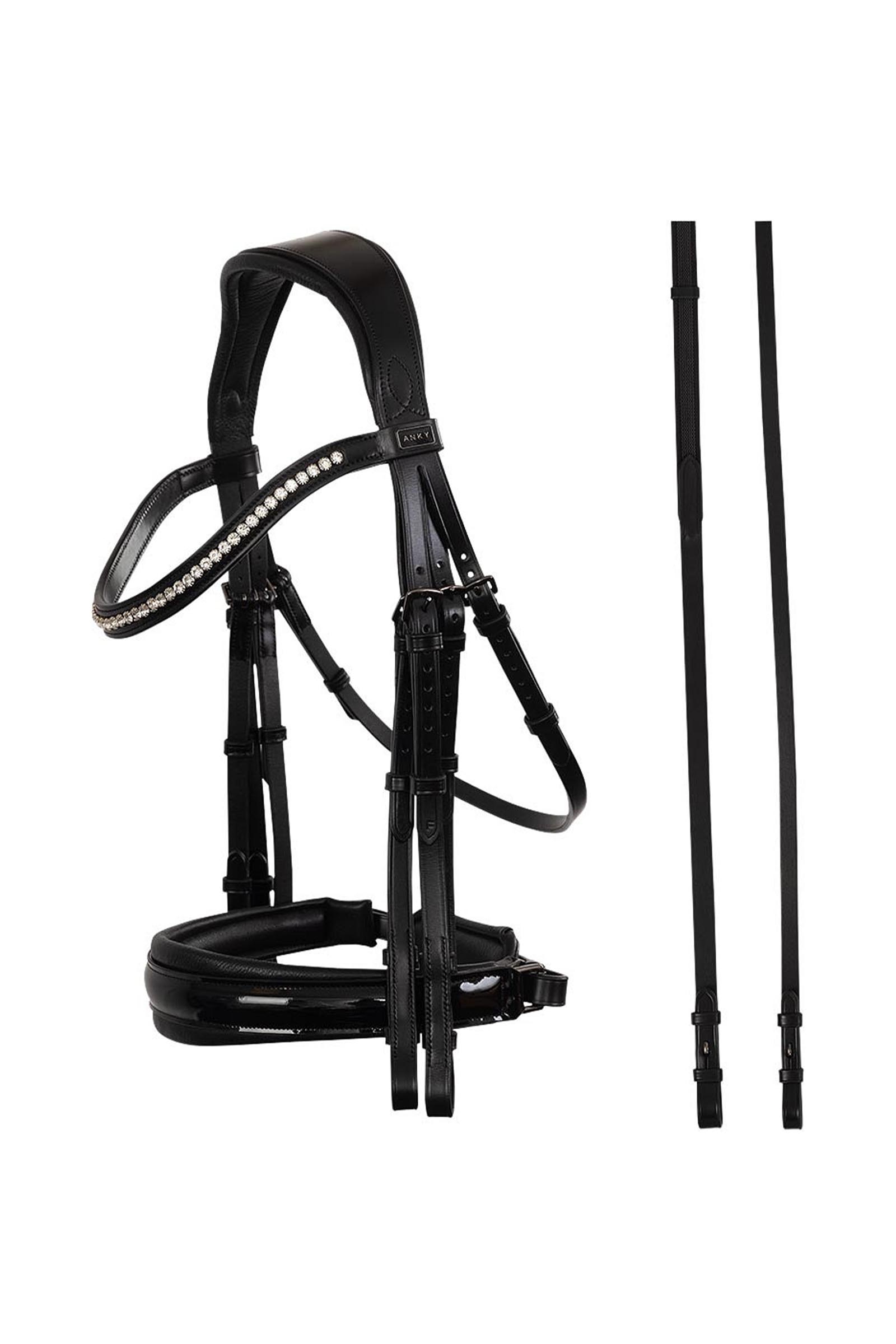 ANKY Ogłowie Podw&oacute;jne z Bardzo Szerokim Nacz&oacute;łkiem