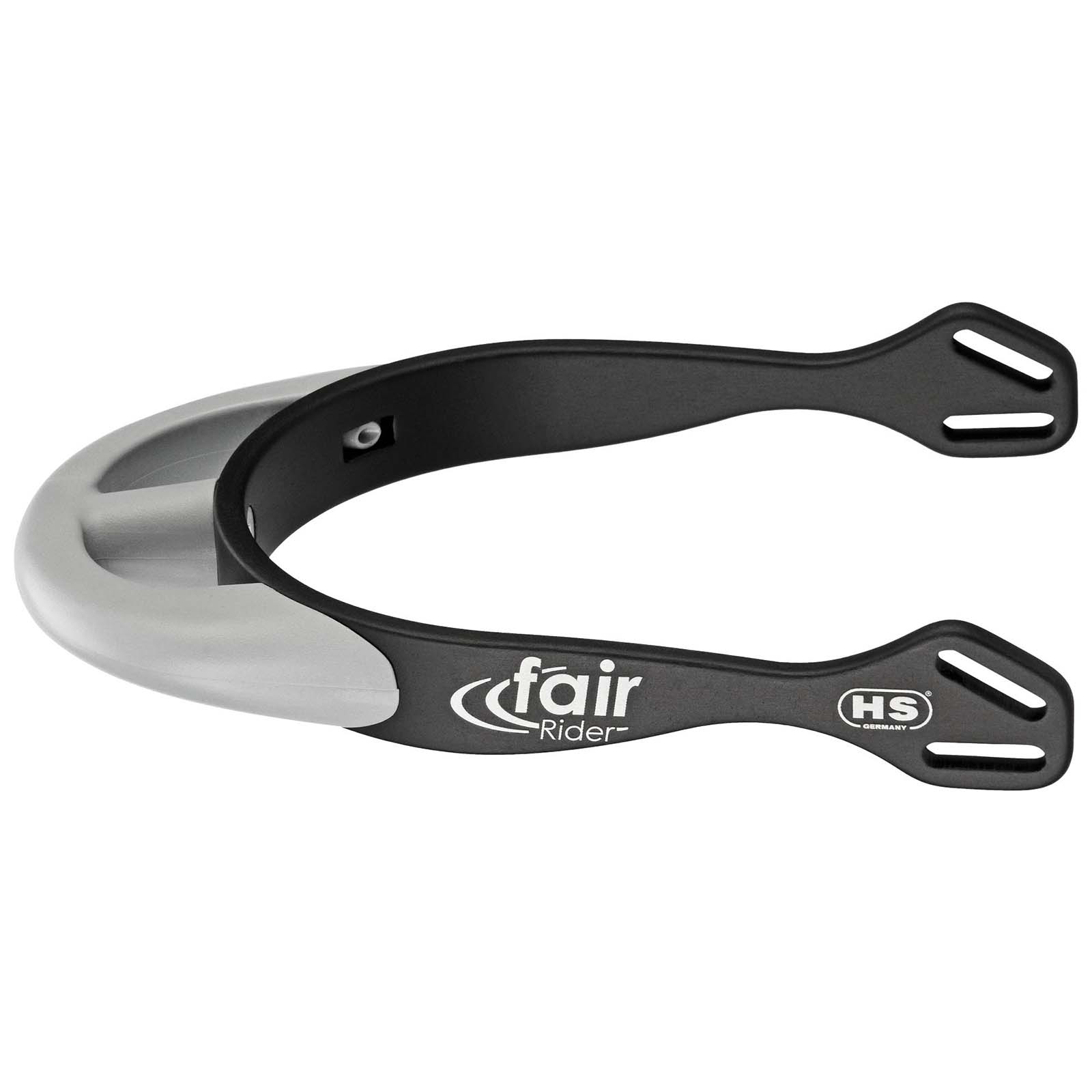Black/Silver Sprenger FairRider Aluminiowe ostrogi z zaokrągloną końcówką 25mm