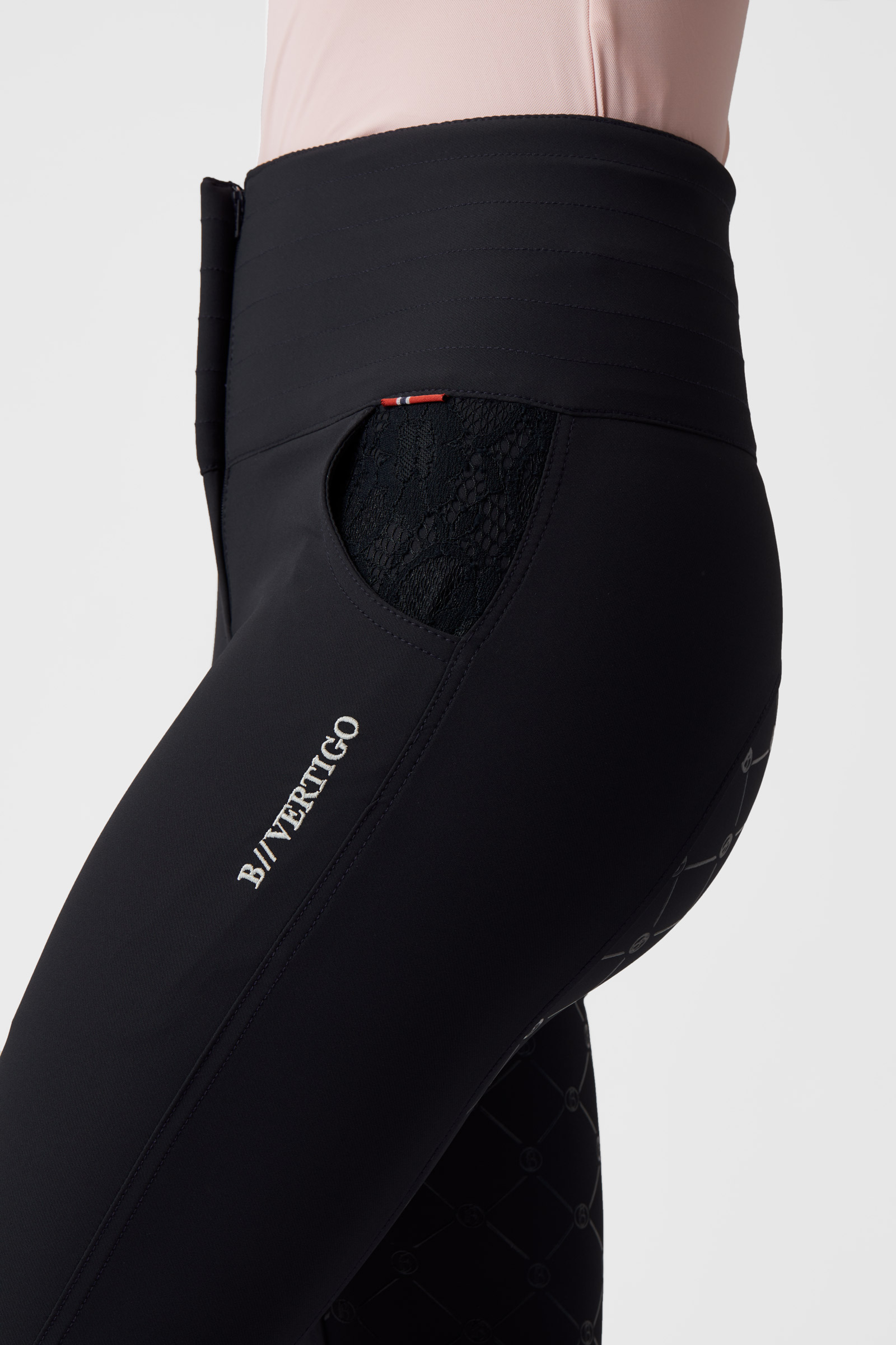 B Vertigo Natalia Damskie bryczesy z koronkowym wykończeniem kieszeni