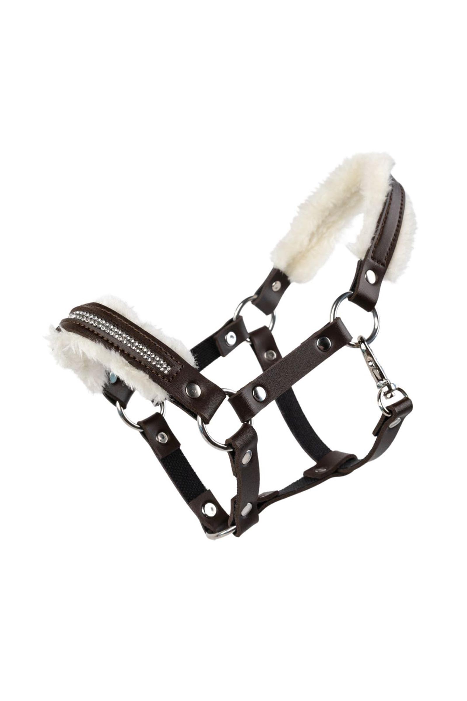 Brown My Hobby Horse kantar z pluszem i kamieniami