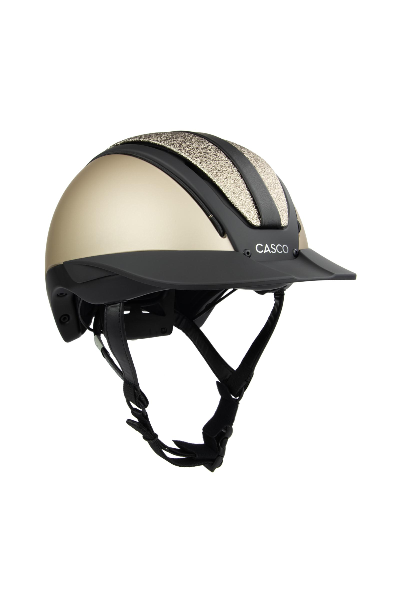 Beige Black Glitter Casco Duell ONE kask jeździecki