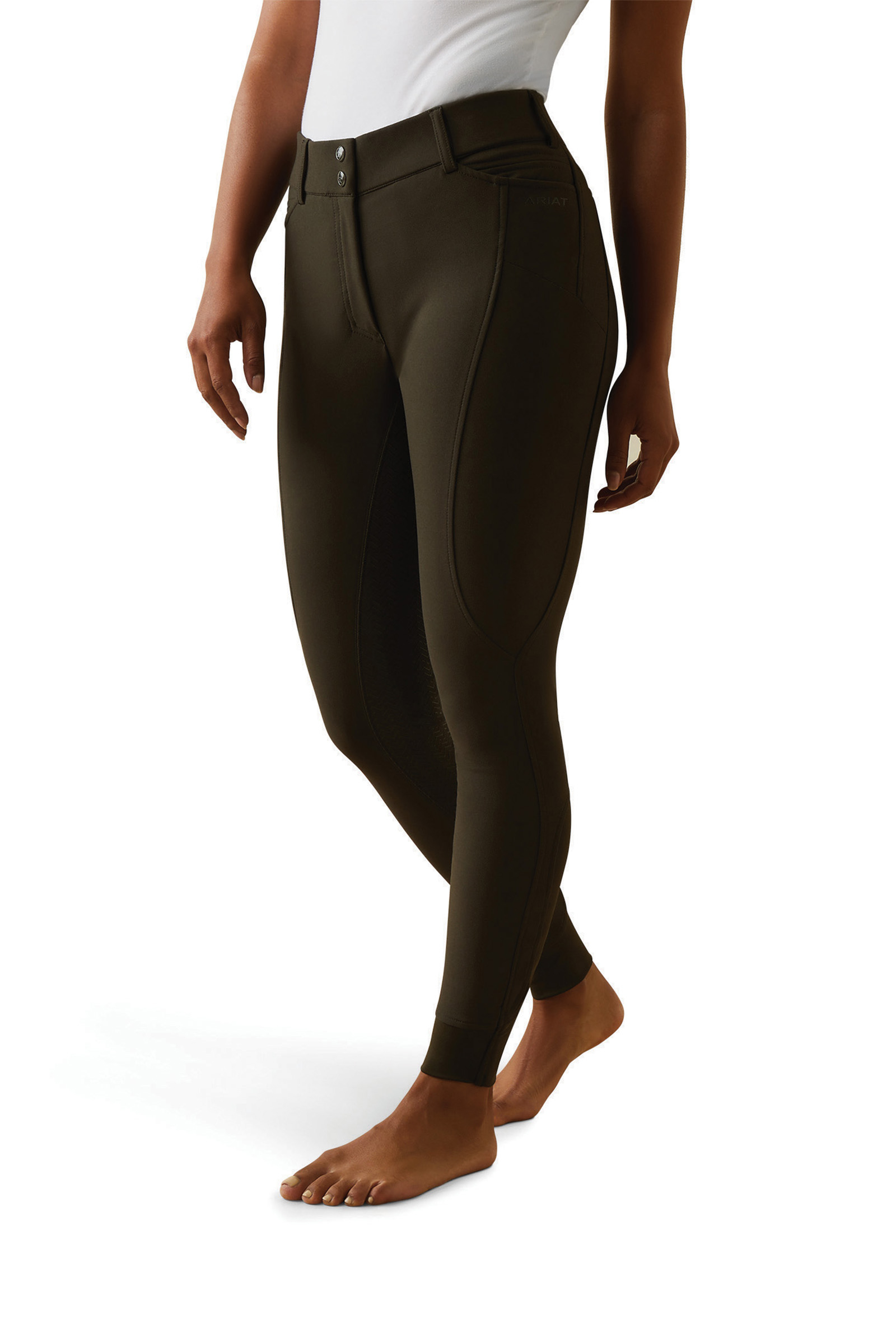 Racing Green Damskie bryczesy Ariat Prelude z pełnym lejem