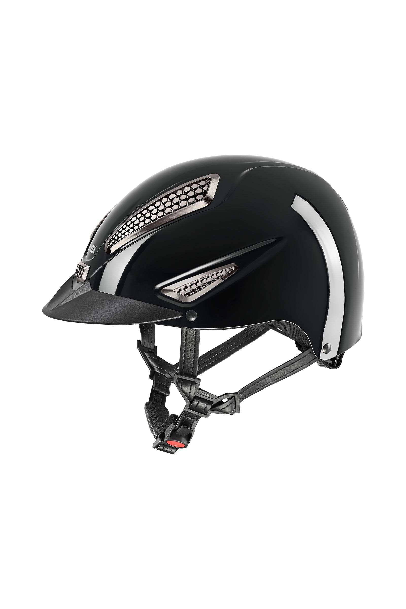 black glossy Uvex Perfexxion III Shiny kask jeździecki