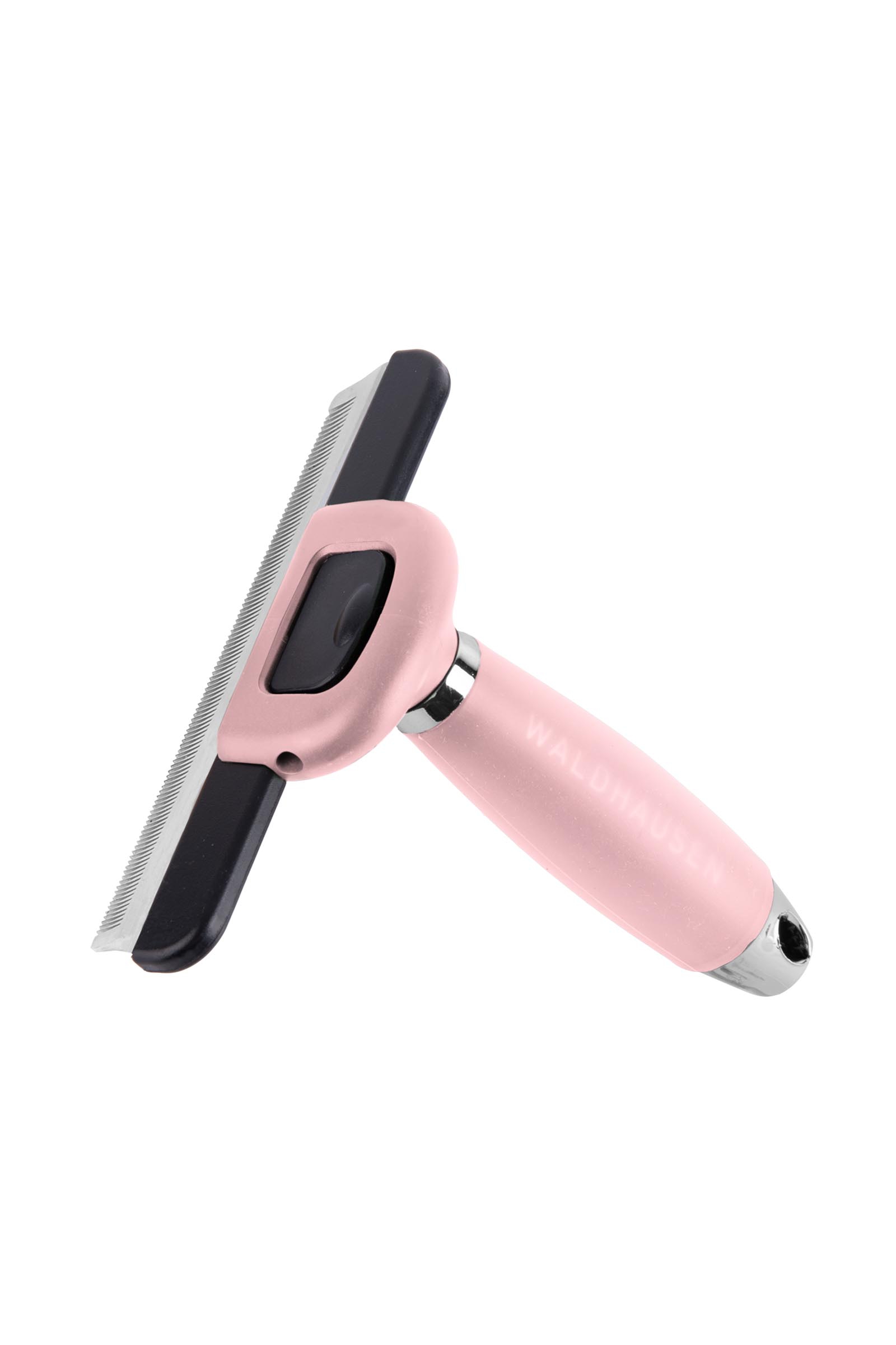 Linnea Pink/ Silver Waldhausen grzebień do linienia z uchwytem żelowym, rozmiar X-Large