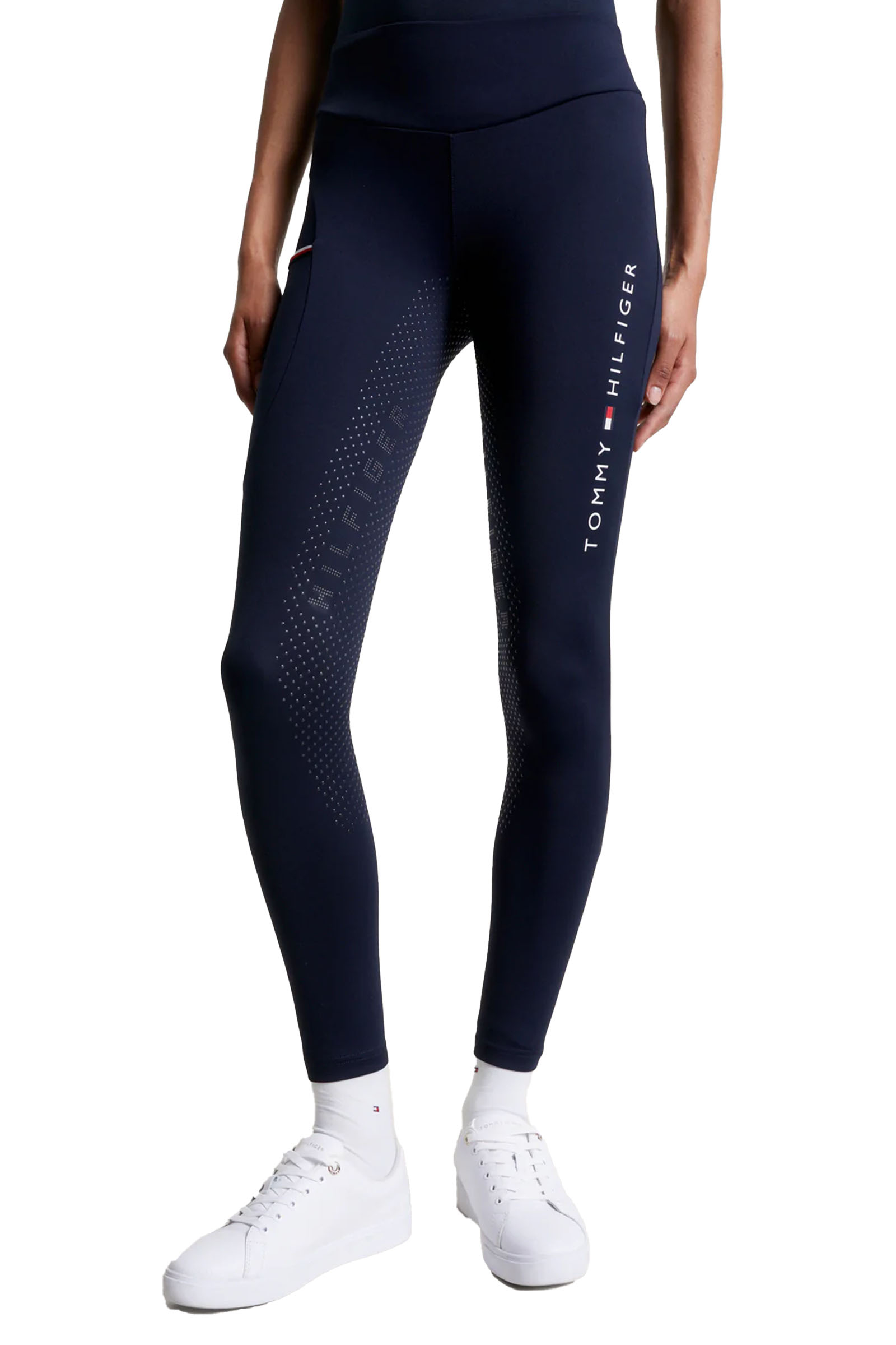 Tommy Hilfiger Equestrian Elmira Legginsy Na Cały Rok z Pełnym Gripem