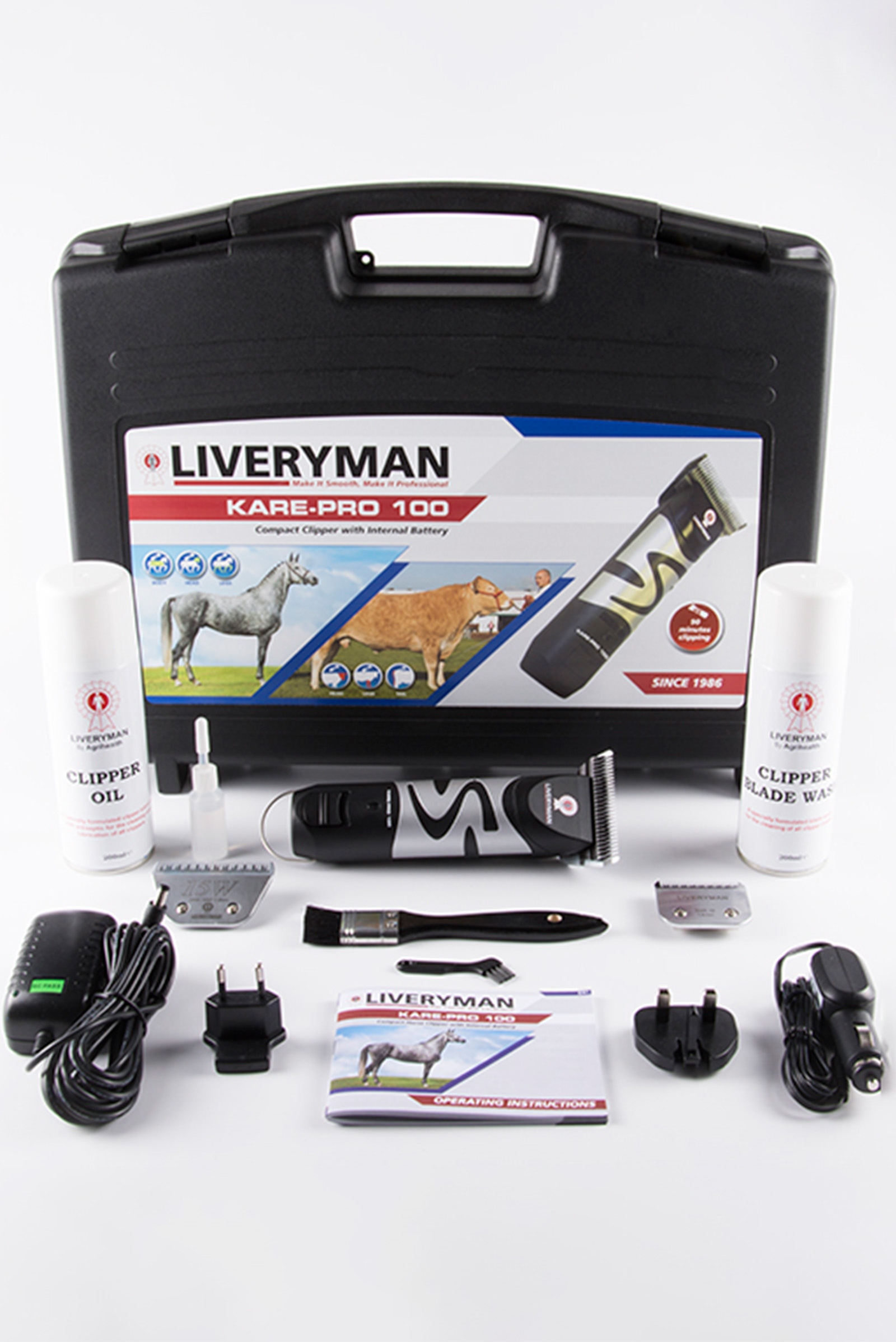 Liveryman Kare-Pro 100 Professional Pack maszynka do strzyżenia koni, bezprzewodowa
