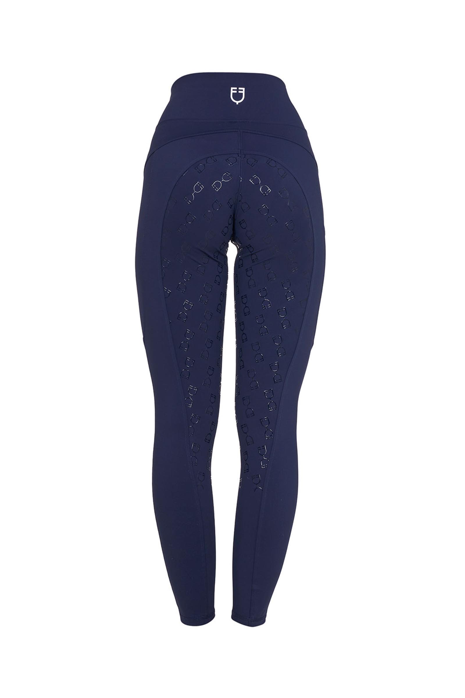 Navy Blazer Equestro SS2026 Damskie legginsy jeździeckie micro mesh  