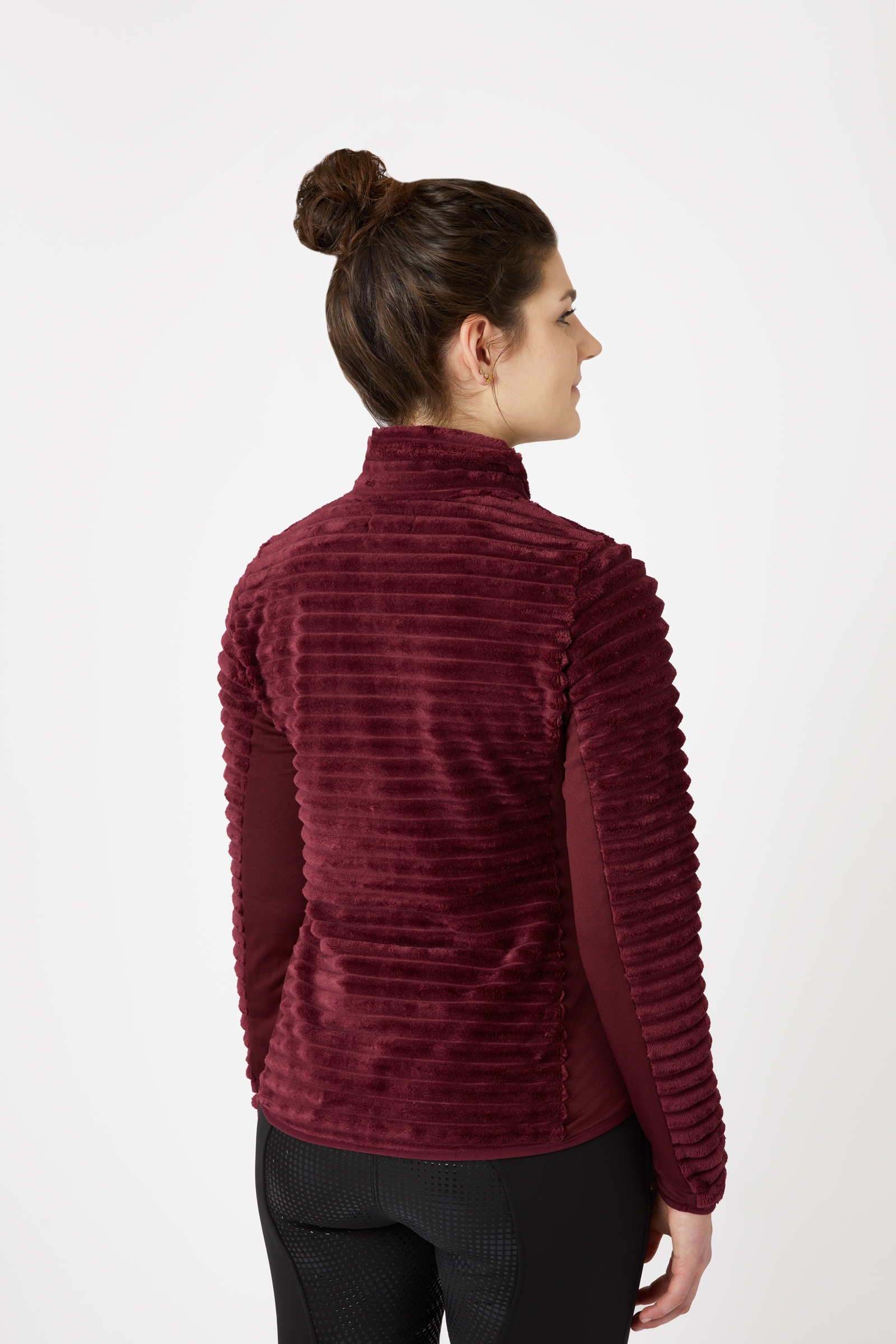 Horze Della Damska kurtka polarowa w paski