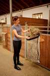 Kerbl Hay net with filling aid, 83x83 cm (3x3cm)