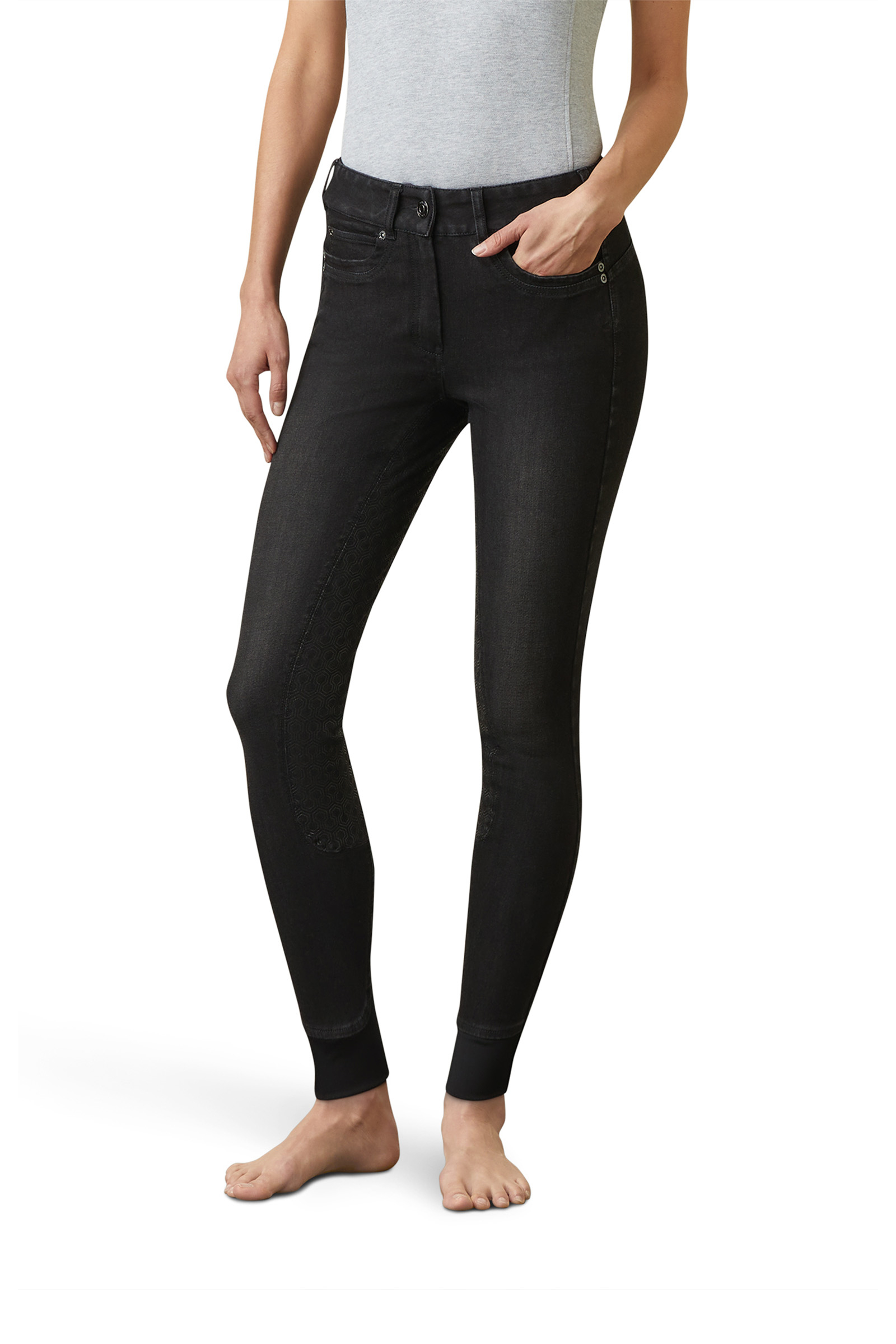 Denimowe bryczesy damskie Ariat Halo B Full Grip