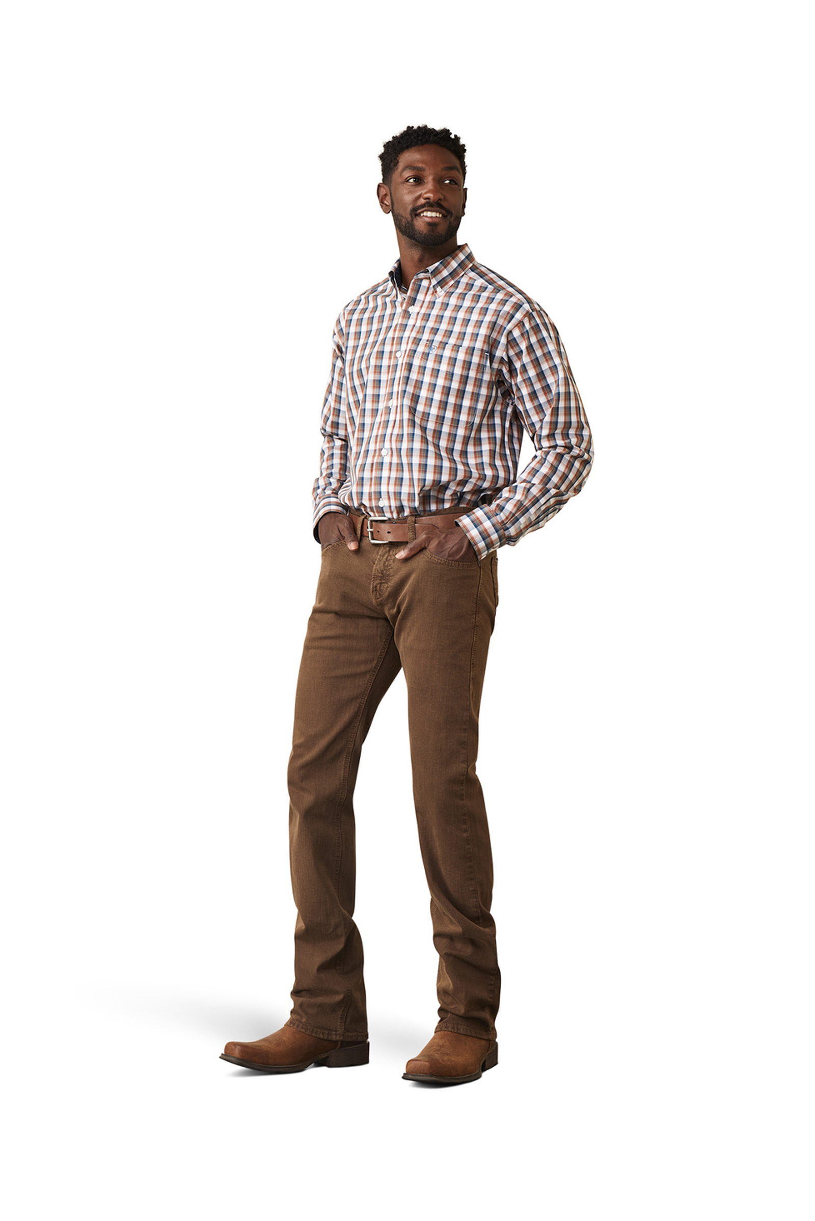 Męskie jeansy Ariat M7 Str Grizzly Straight w kolorze oliwkowym