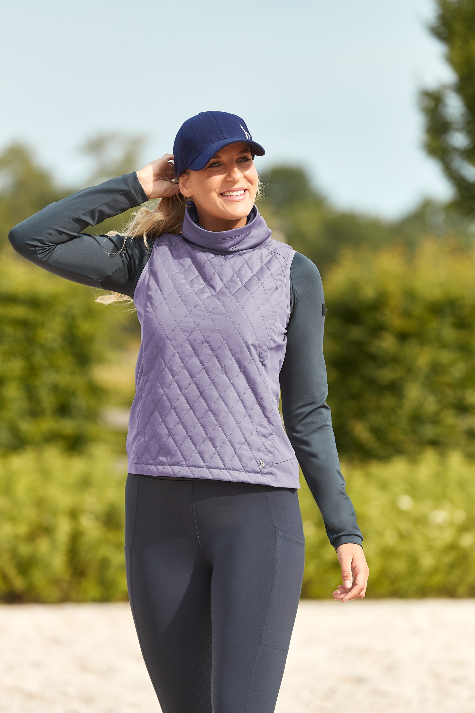 Horze Riley Damski hybrydowy bezrękawnik jeździecki