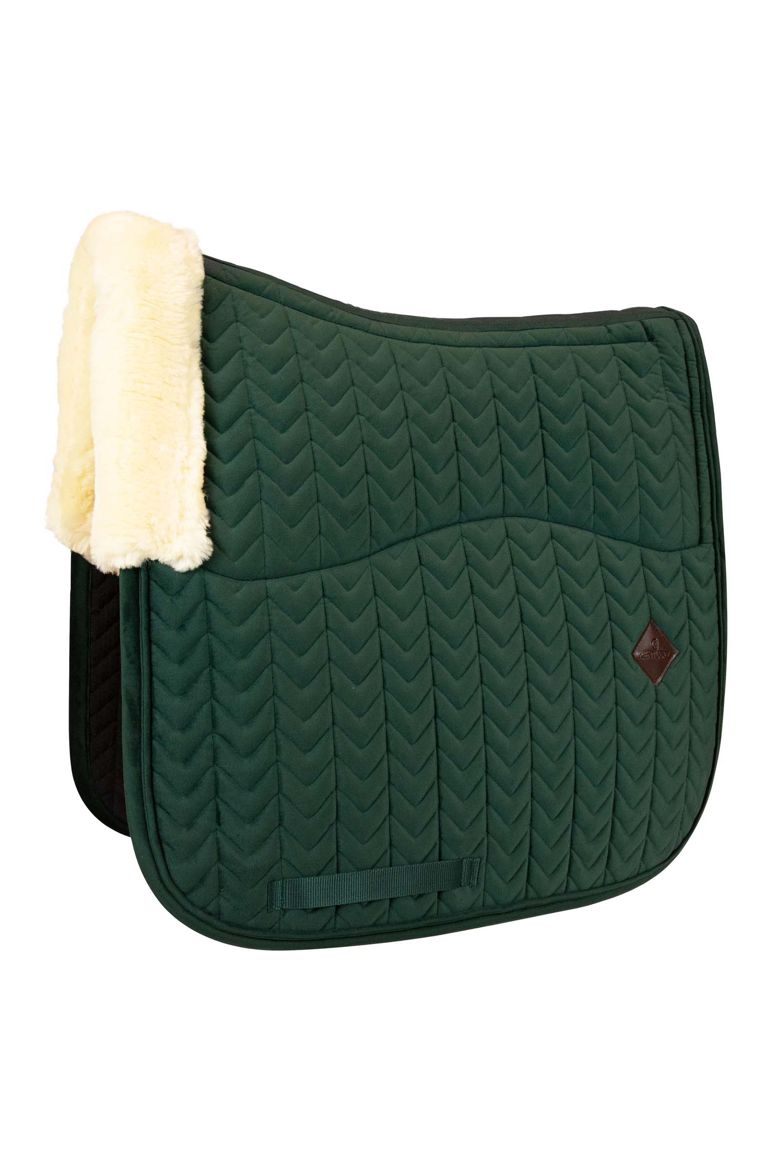 Ponderosa Pine Dark green Kentucky Horsewear Velvet Przyjazny dla skóry czaprak ujeżdżeniowy
