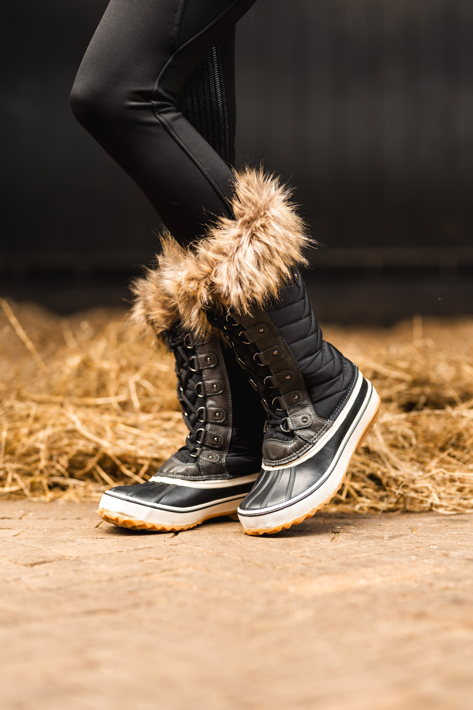 Horze Zimowe buty damskie z futrzaną wyściółką