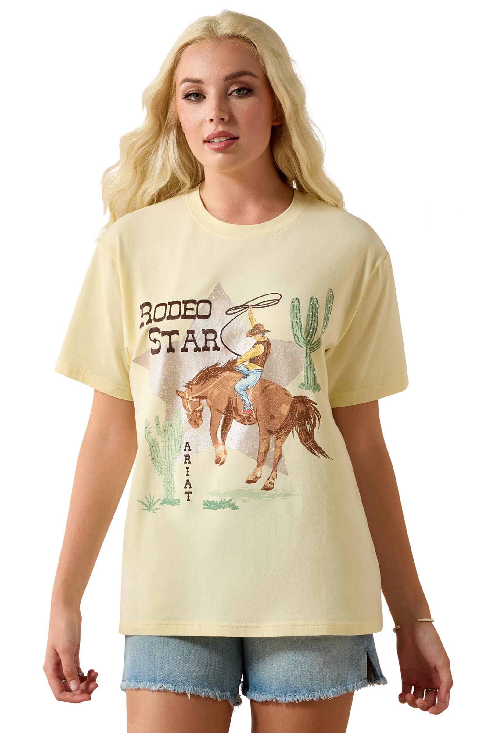 Ariat Damski T-shirt Rodeo Star typu boyfriend  