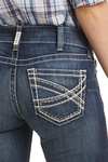 Ariat R.E.A.L. Mid Rise Stretch Entwined Damskie elastyczne dżinsy bootcut ze średnim stanem