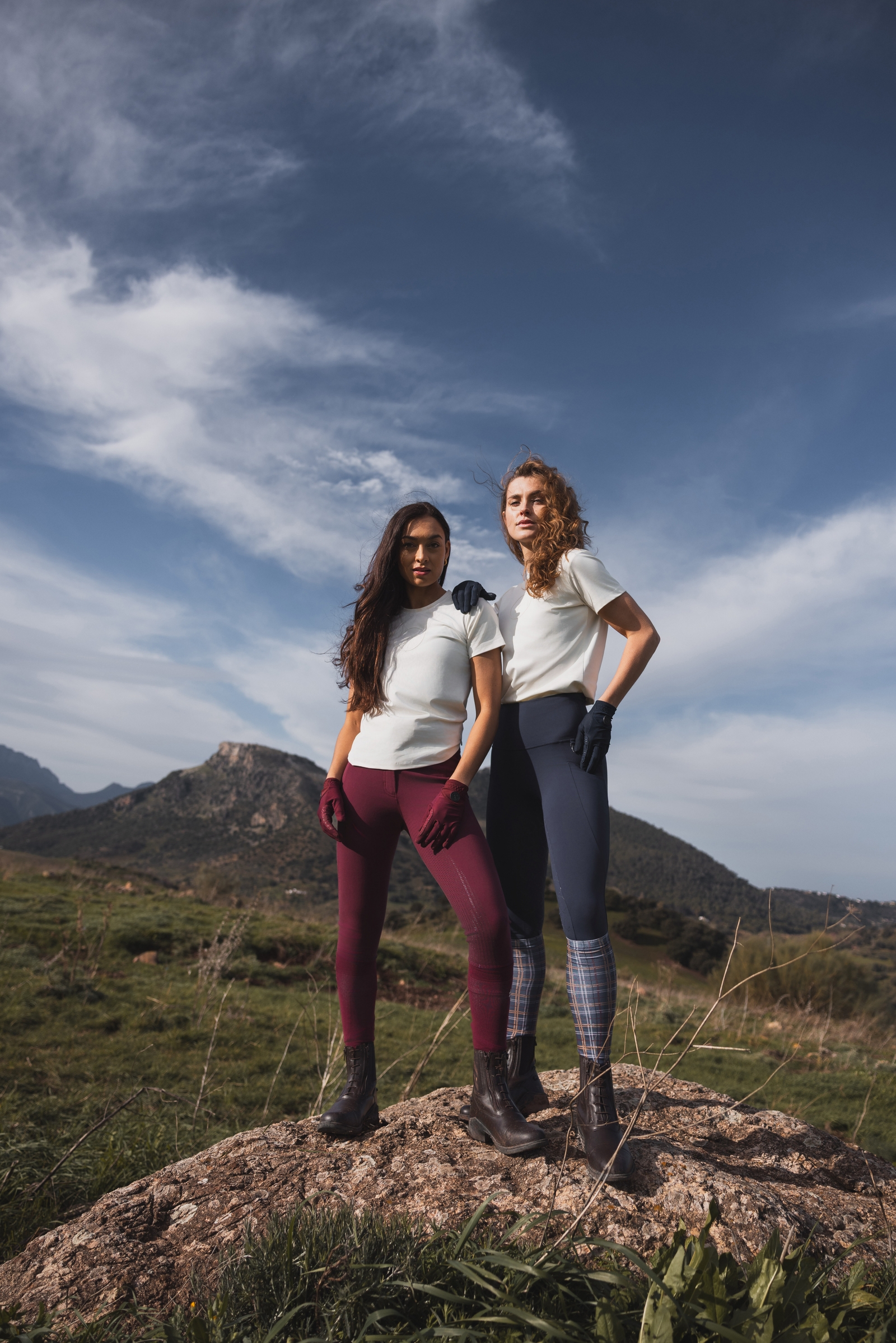 Horze Gillian Damskie legginsy kompresyjne z pełnym lejem silikonowym